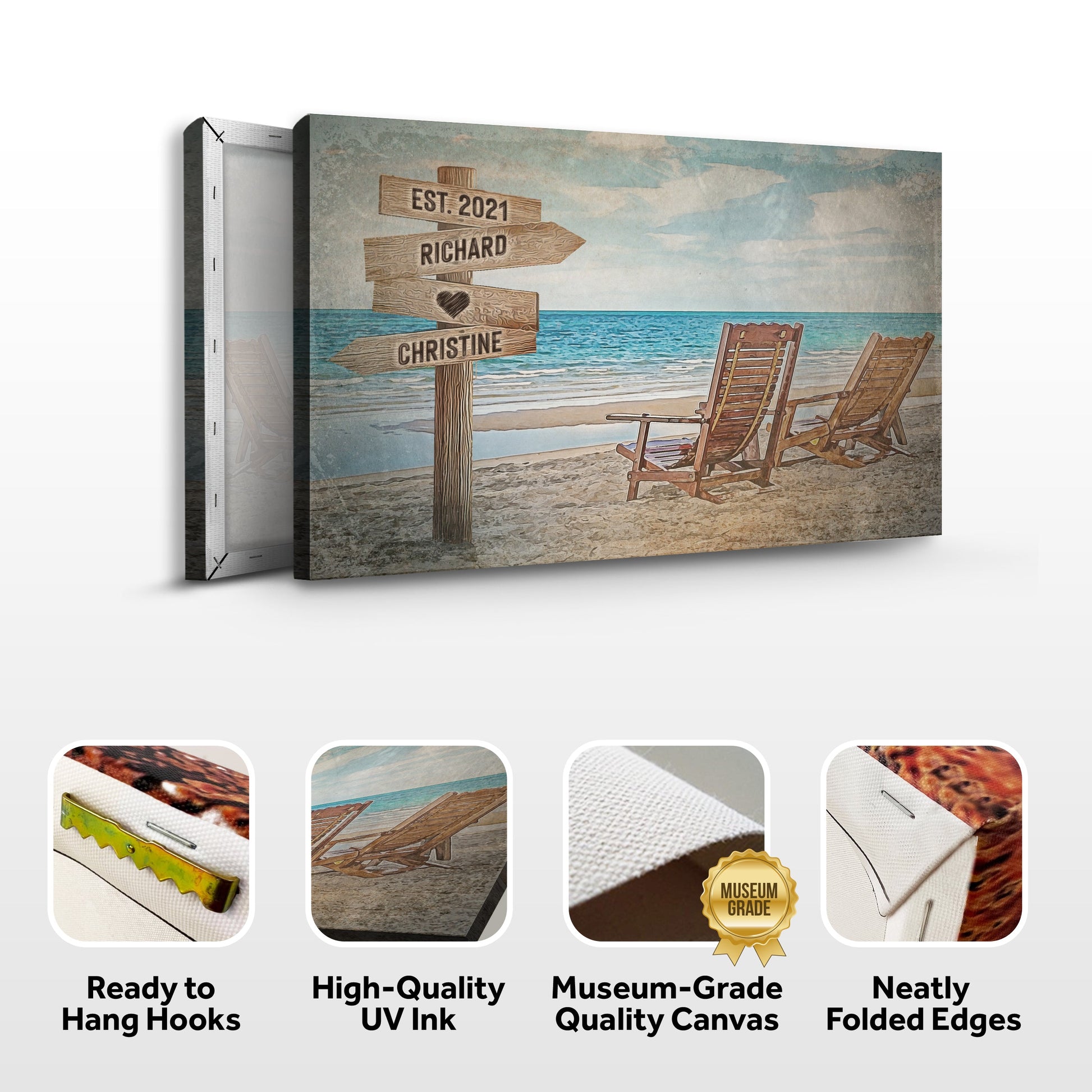 Beach Couple Names Sign