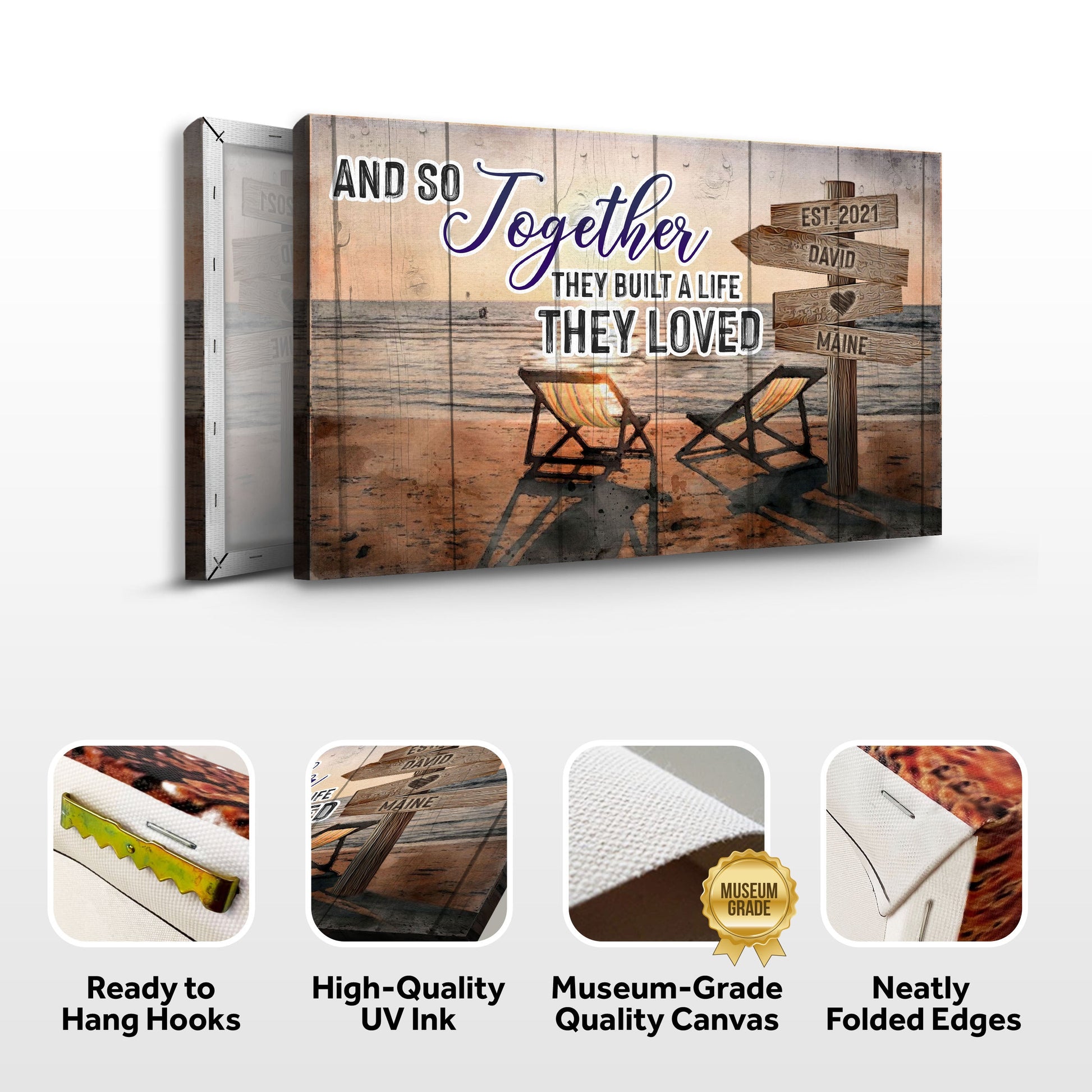 And So Together We Built A Life We Loved Couple Sign