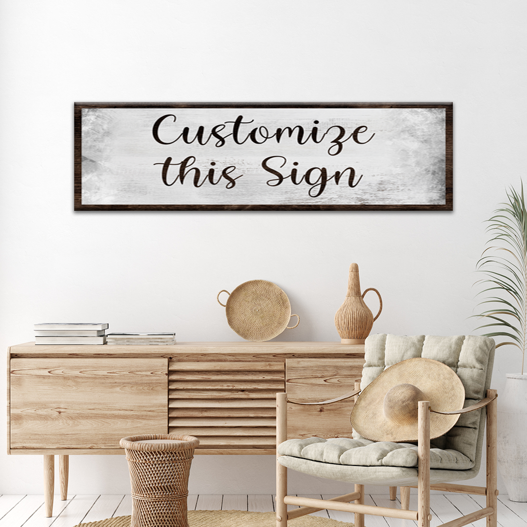 Custom Rustic Canvas Sign