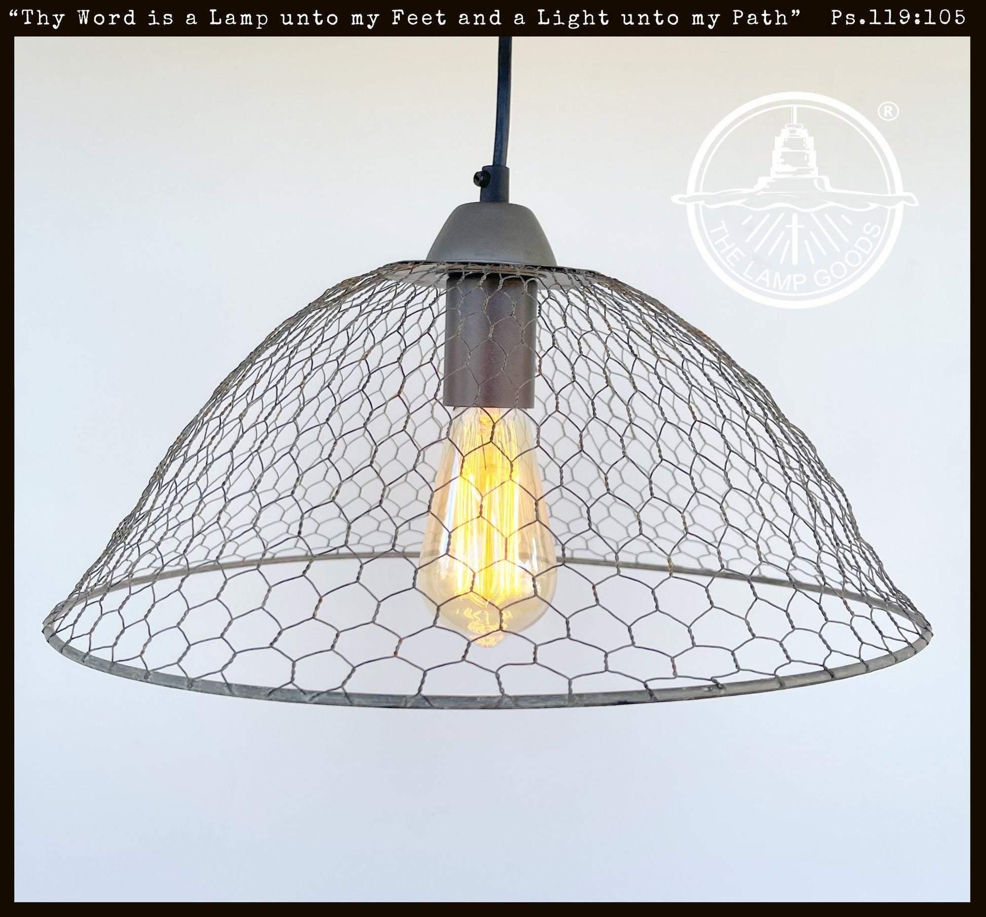 Chicken Wire Farmhouse Pendant Light