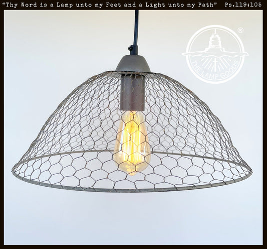 Chicken Wire Farmhouse Pendant Light