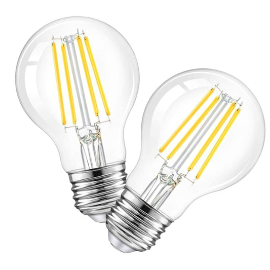 2 Pack - Dimmable LED Clear 60W Eq. A19