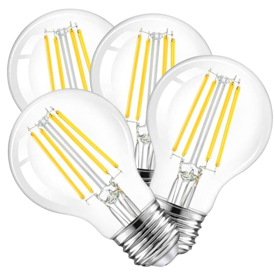 4 Pack - Dimmable LED Clear 60W Eq. A19