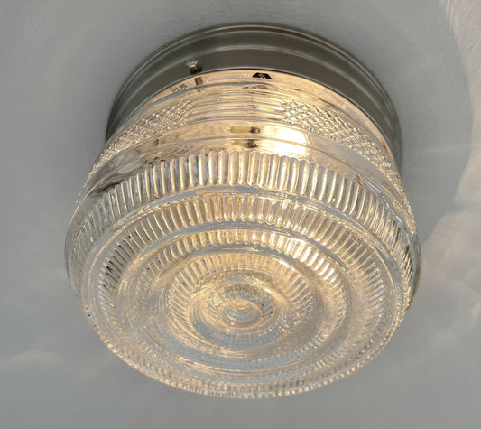 Petite RETRO 1960s CLEAR Ceiling Light
