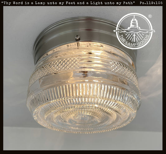 Petite RETRO 1960s CLEAR Ceiling Light