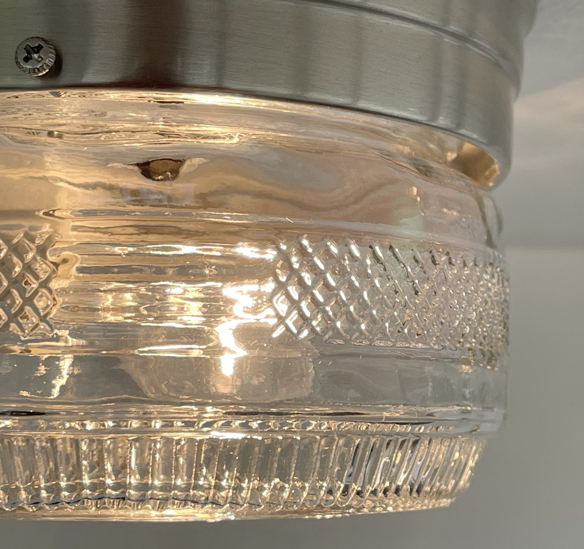 Petite RETRO 1960s CLEAR Ceiling Light