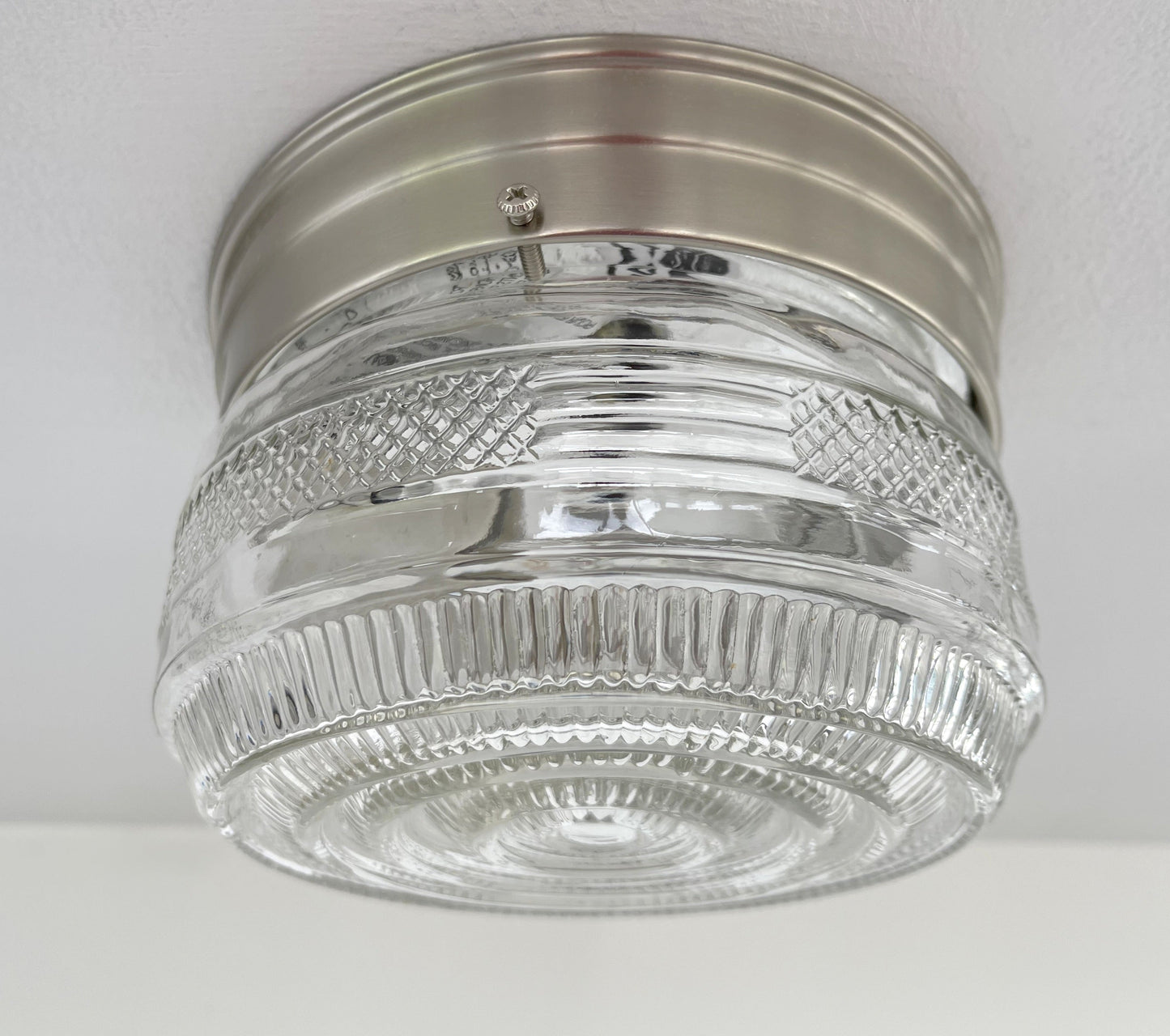 Petite RETRO 1960s CLEAR Ceiling Light