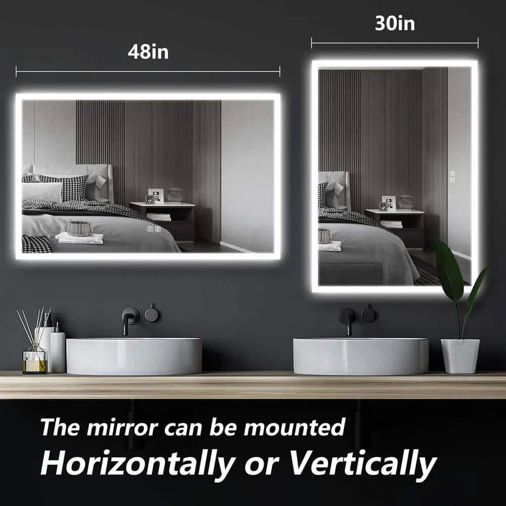 Compact Edge Glow LED Bathroom Mirror