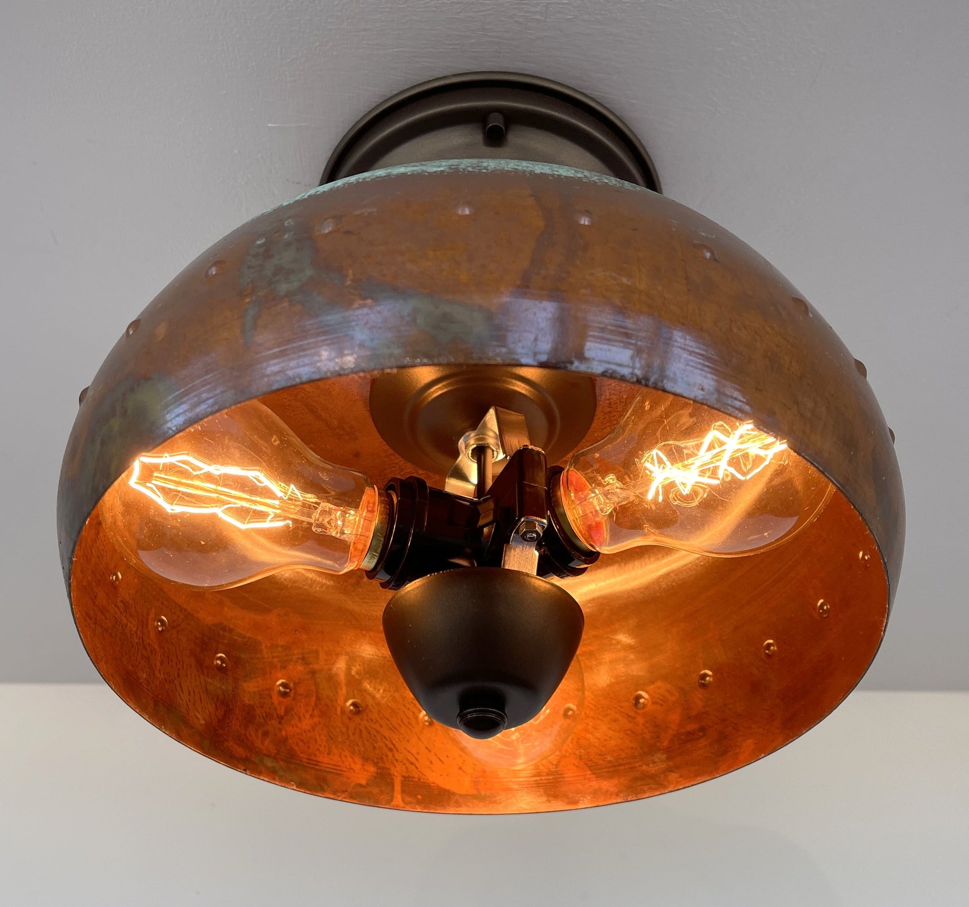 Copper Farmhouse Ceiling Light