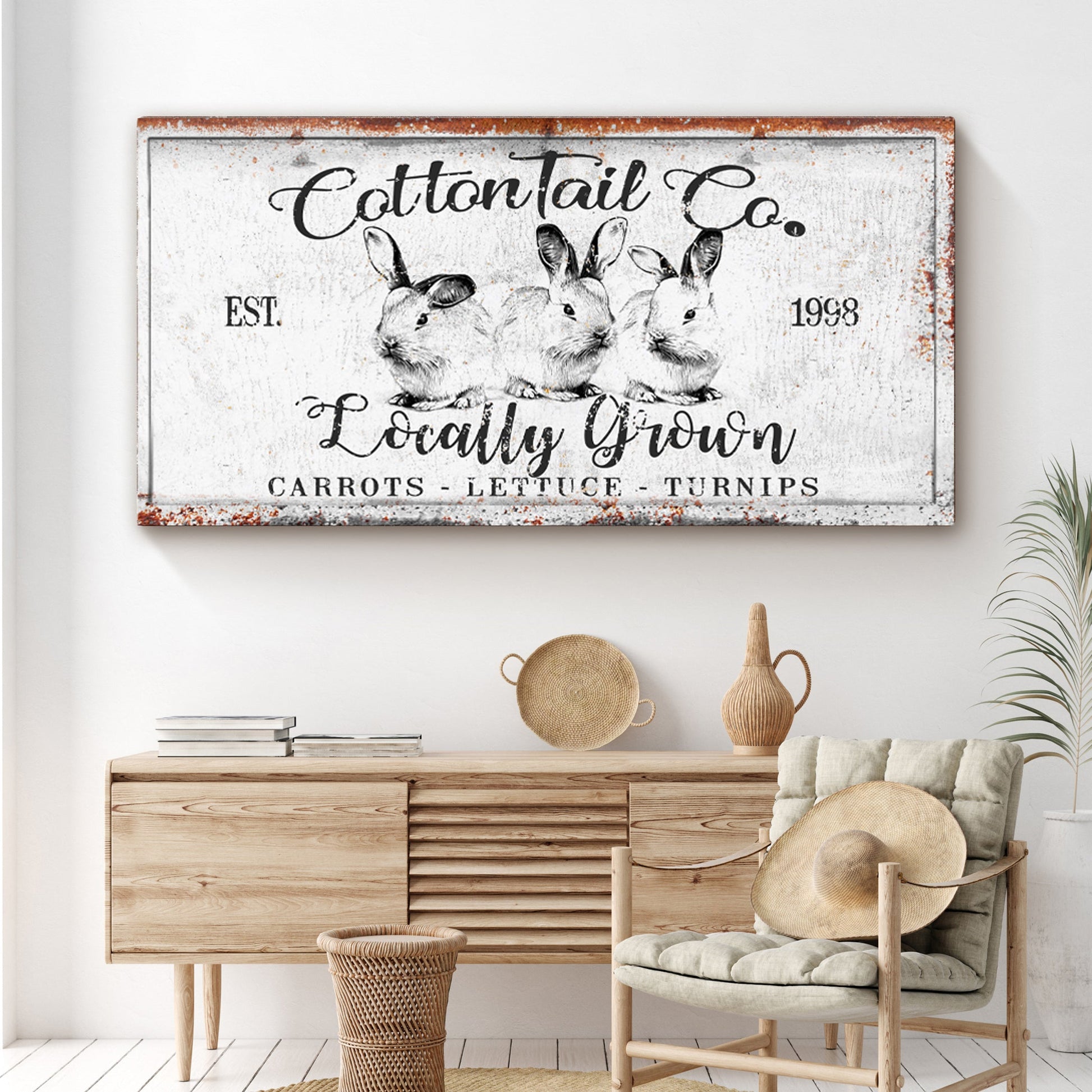 Vintage Cottontail Co Easter Sign III