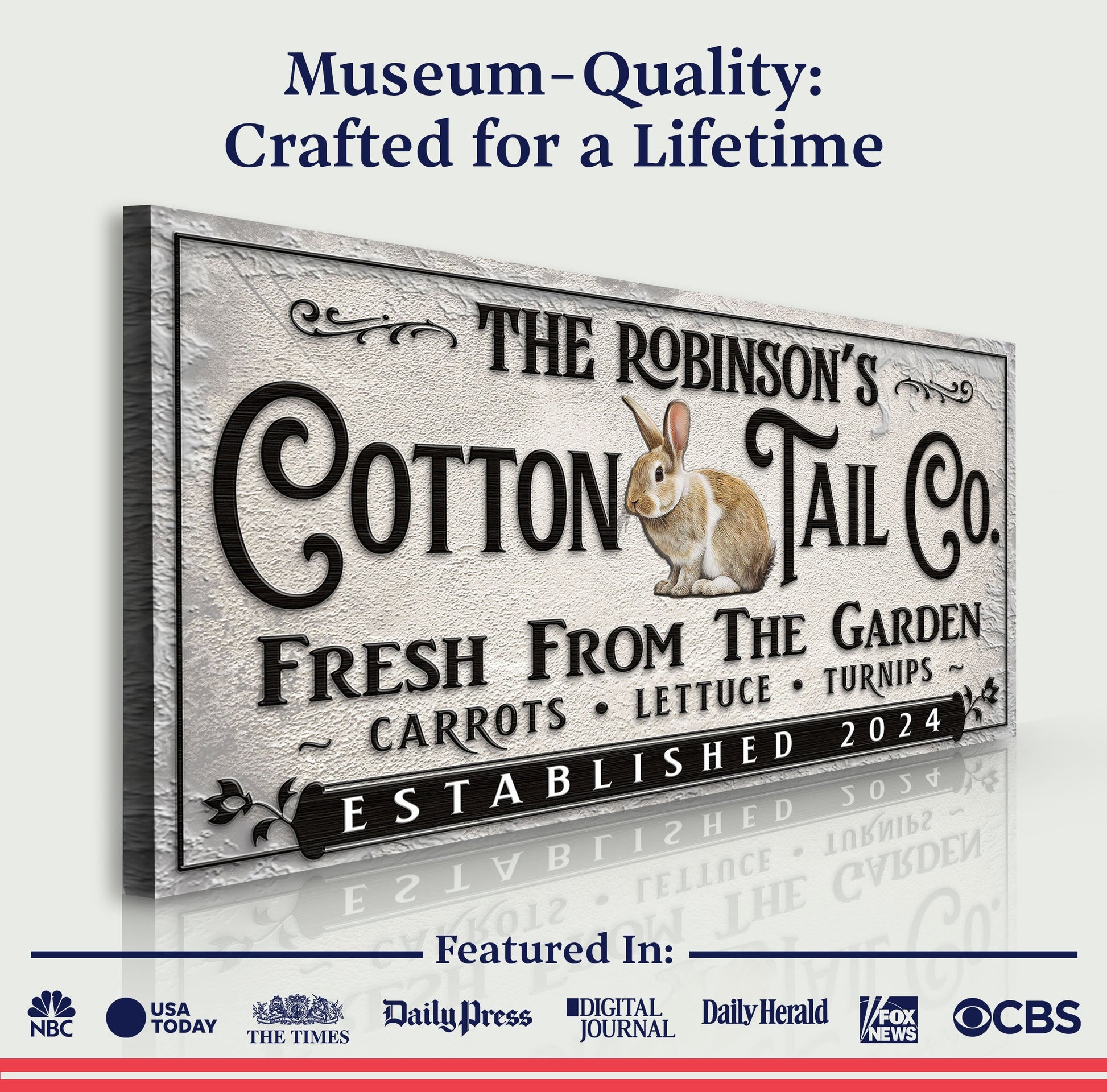 Vintage Cottontail Co Easter Sign