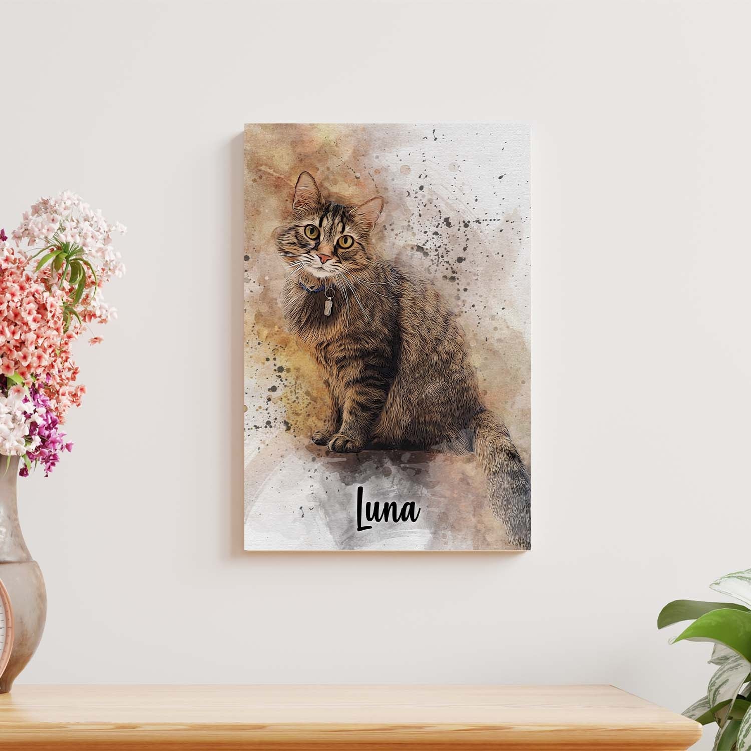 Custom Cat Watercolor Portrait