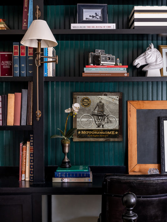 Motordrome Wall Art Vintage Indian Motorcycle METAL Sign