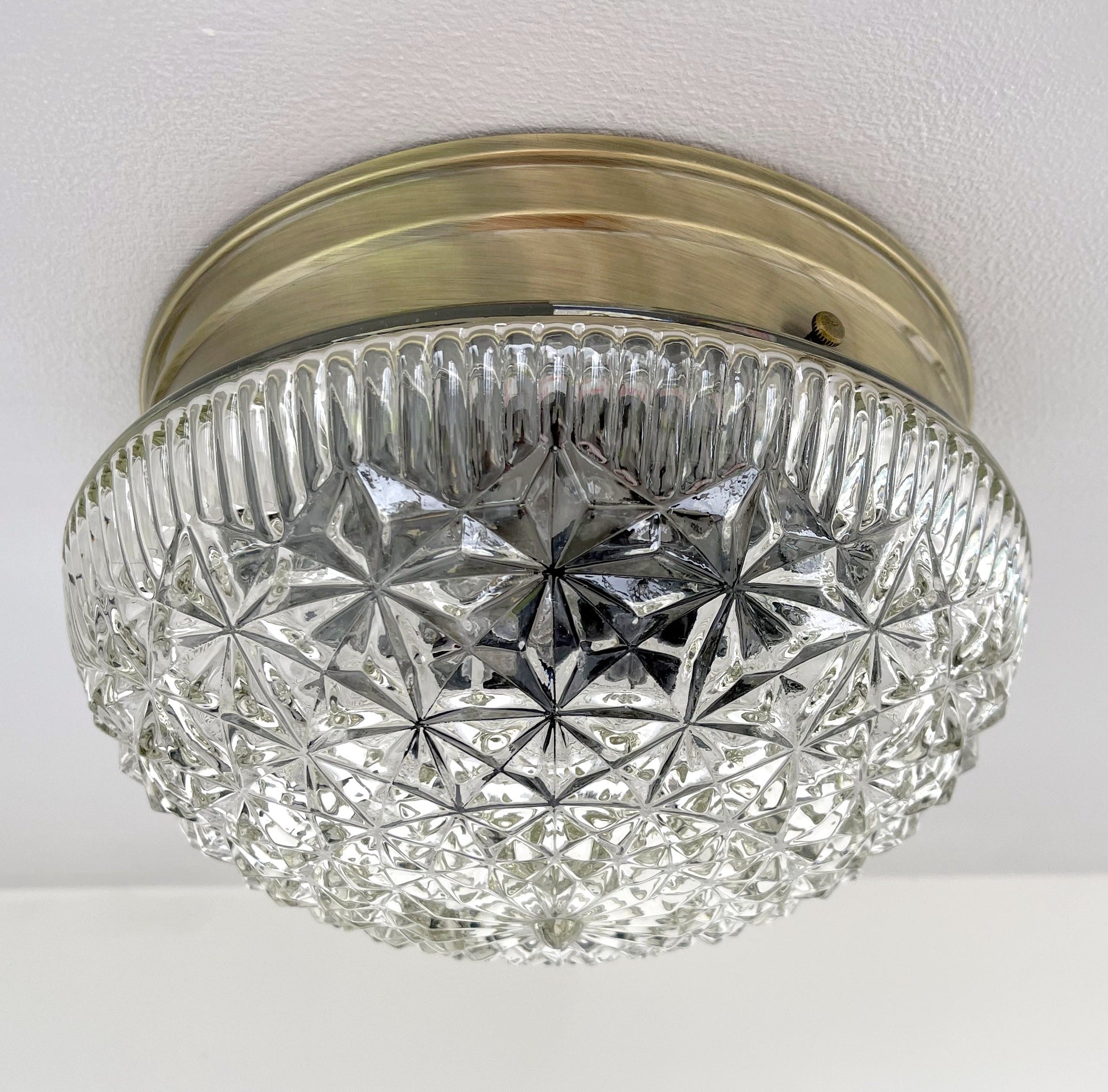 MID-CENTURY 1960's DIAMOND Ceiling Light