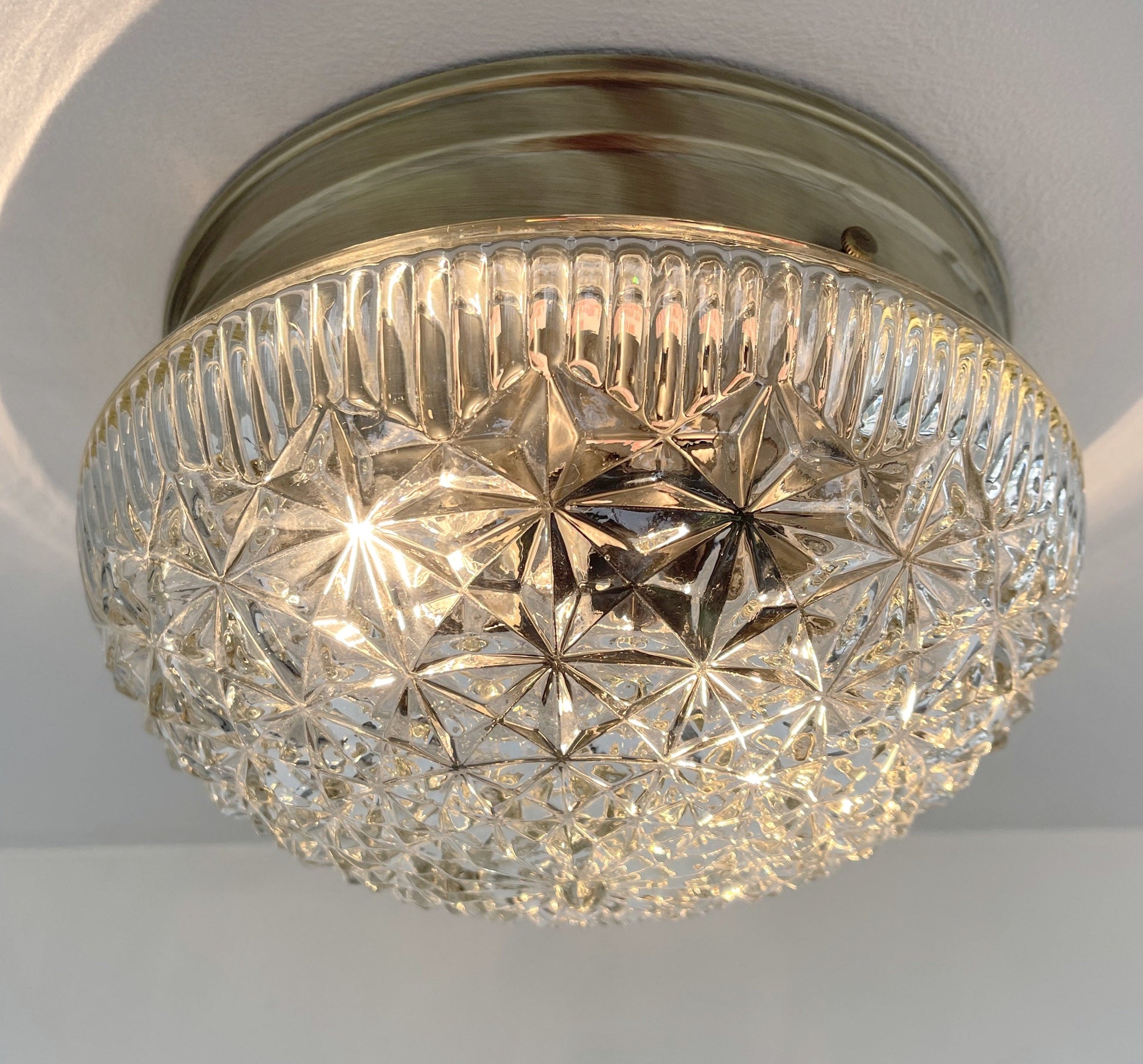 MID-CENTURY 1960's DIAMOND Ceiling Light
