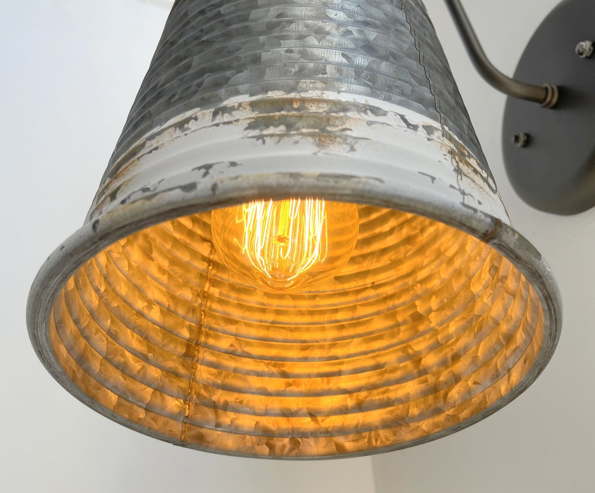 Distressed Large Farmhouse Wall Sconce Light