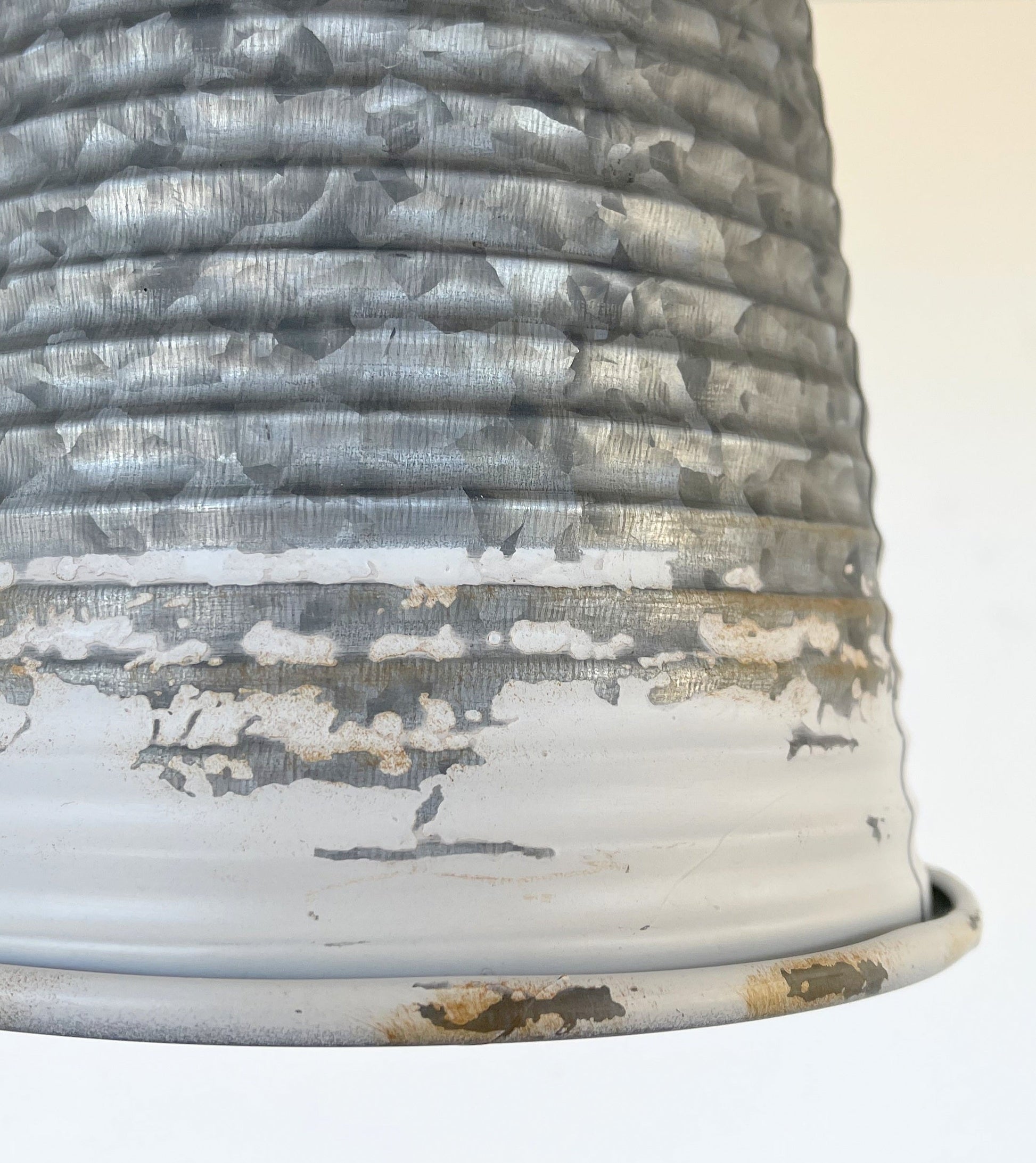 Distressed Large Corrugated Galvanized Barn Ceiling Light
