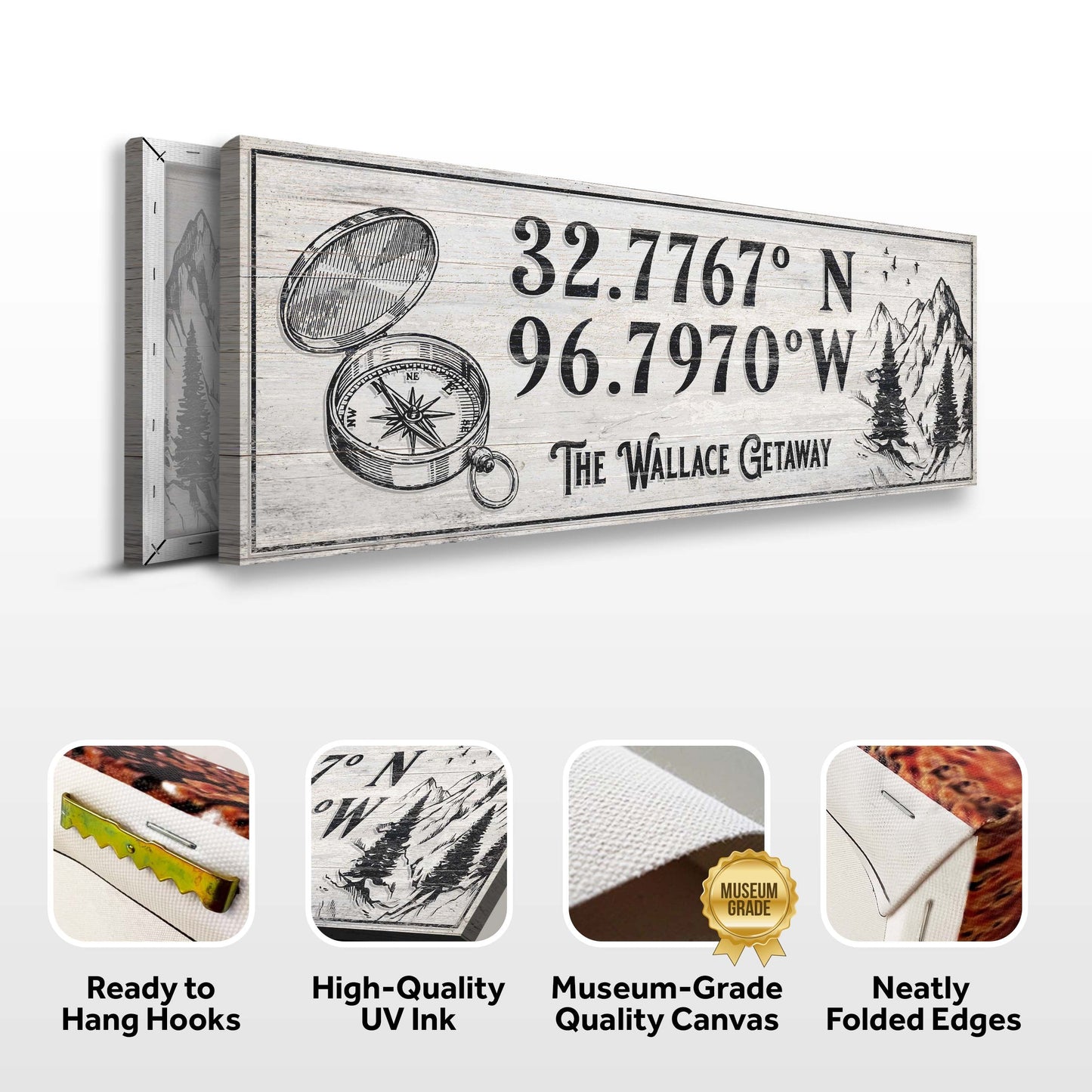 House Retreat Coordinates Sign II