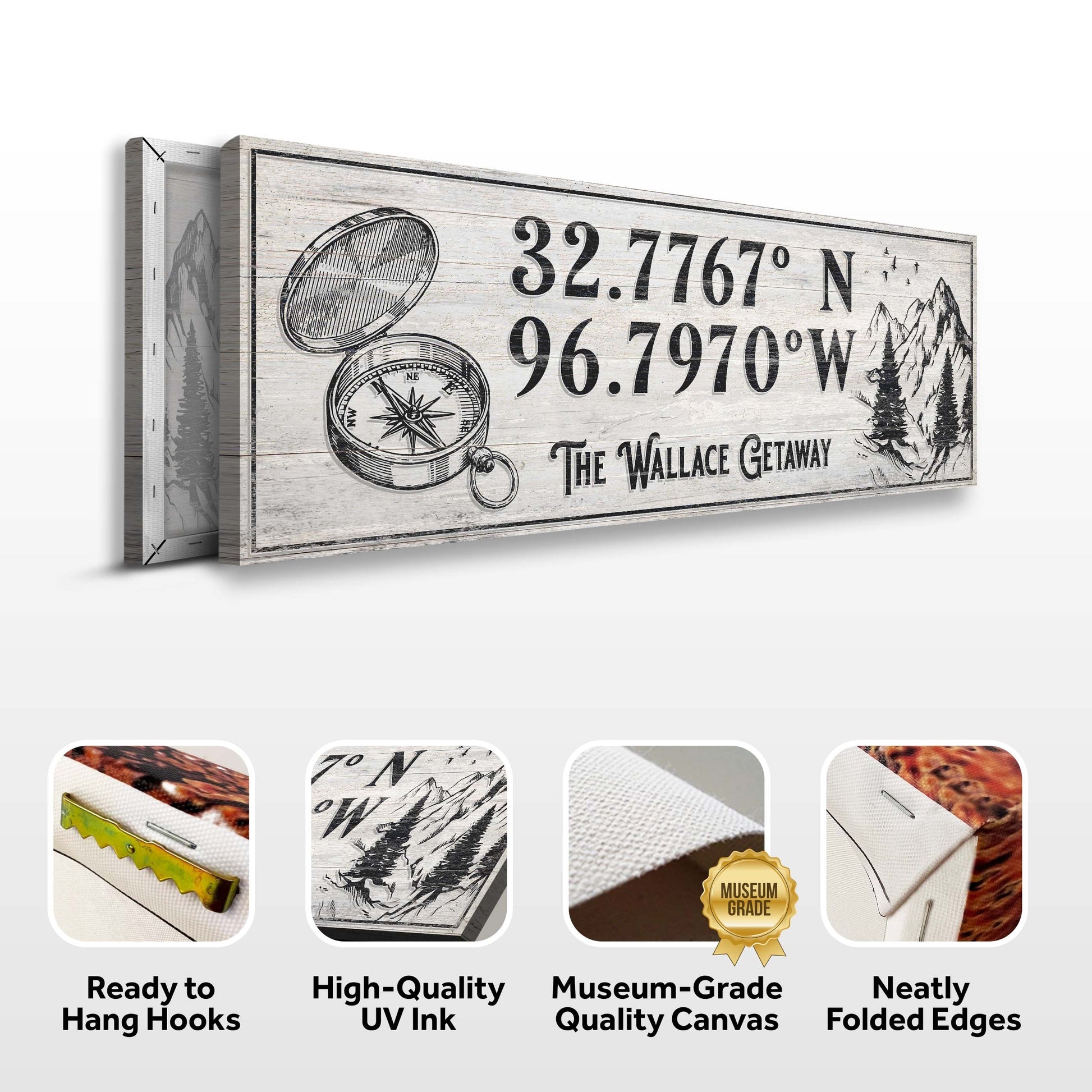 House Retreat Coordinates Sign II