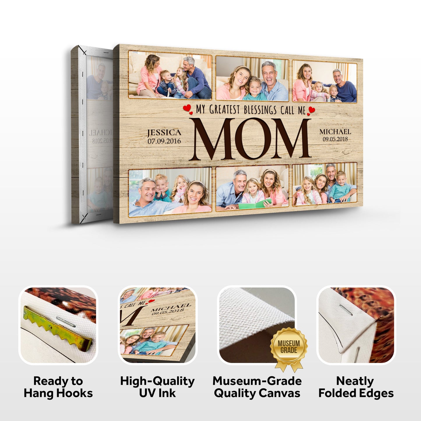 Mother's Day Sign My Greatest Blessings Call Me Mom II