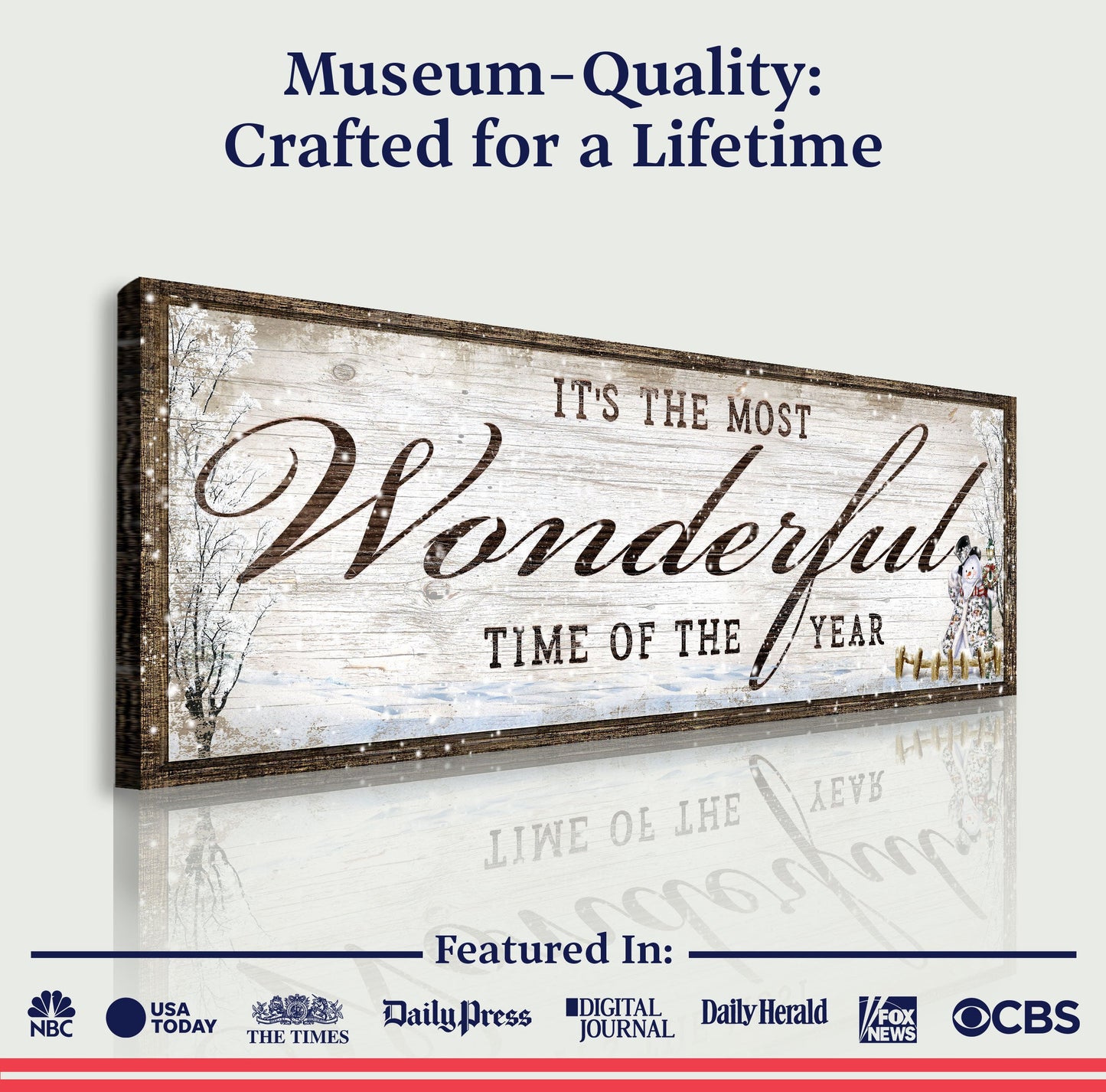 It's The Most Wonderful Time Of The Year Christmas Sign