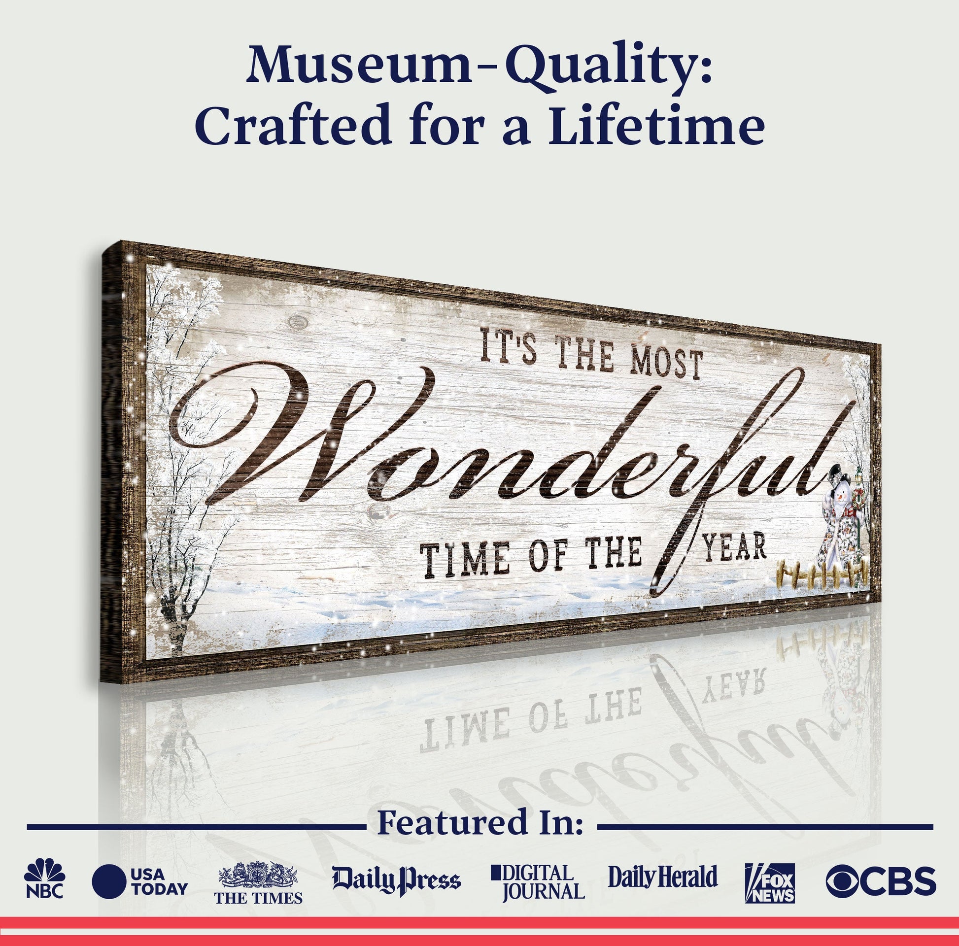 It's The Most Wonderful Time Of The Year Christmas Sign