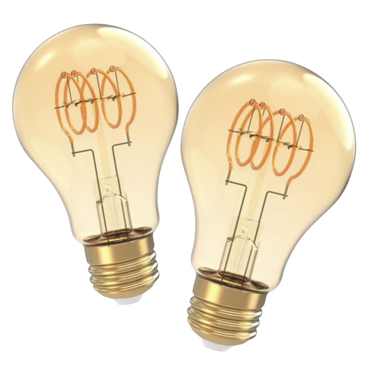 2 Pack - Dimmable LED Spiral Vintage 60W Eq.