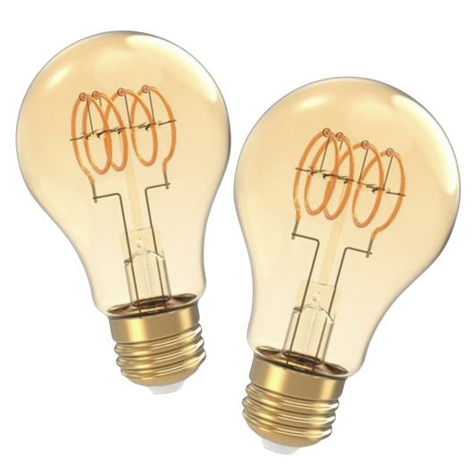 2 Pack - Dimmable LED Spiral Vintage 60W Eq.
