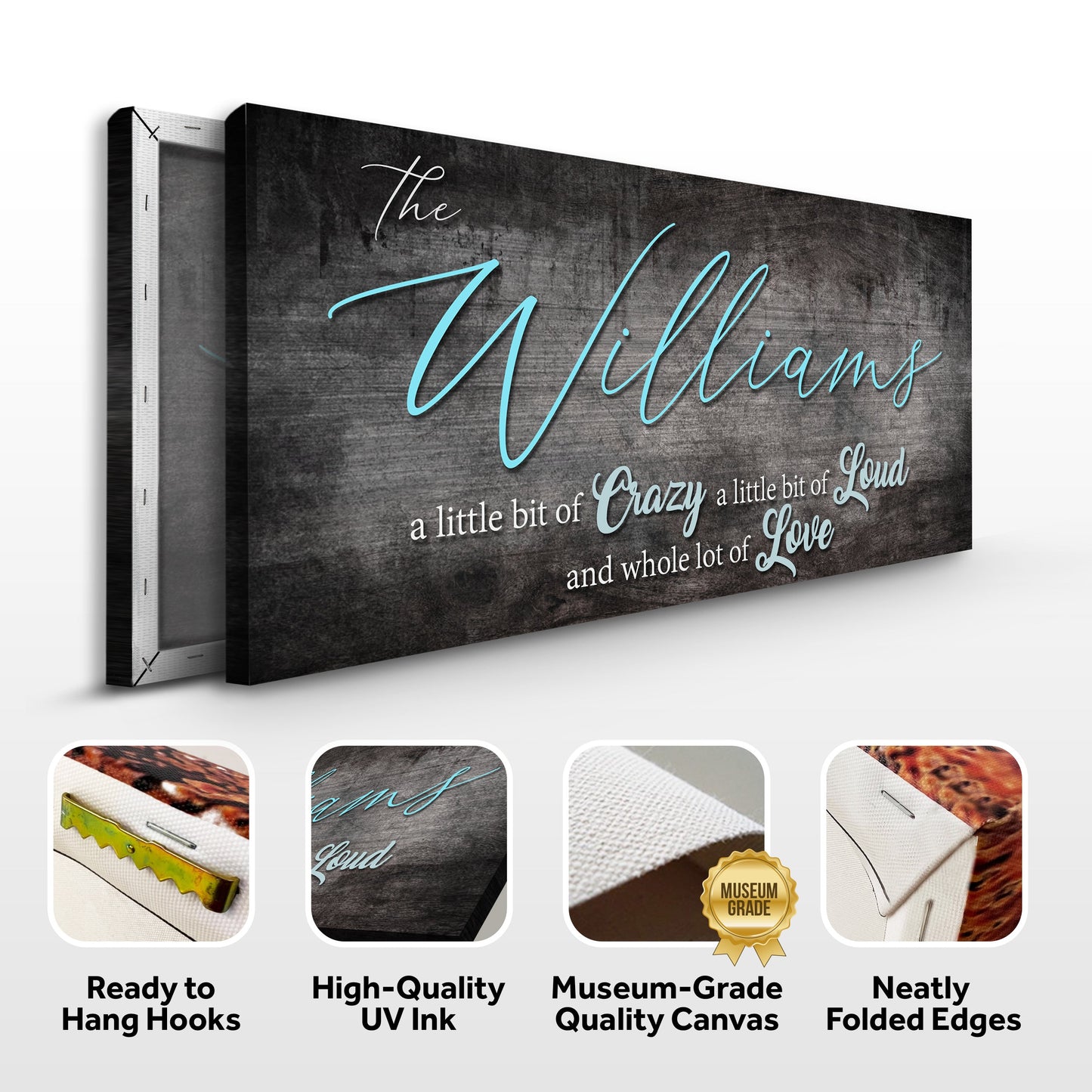 Crazy Lousd Lave Family Name Sign