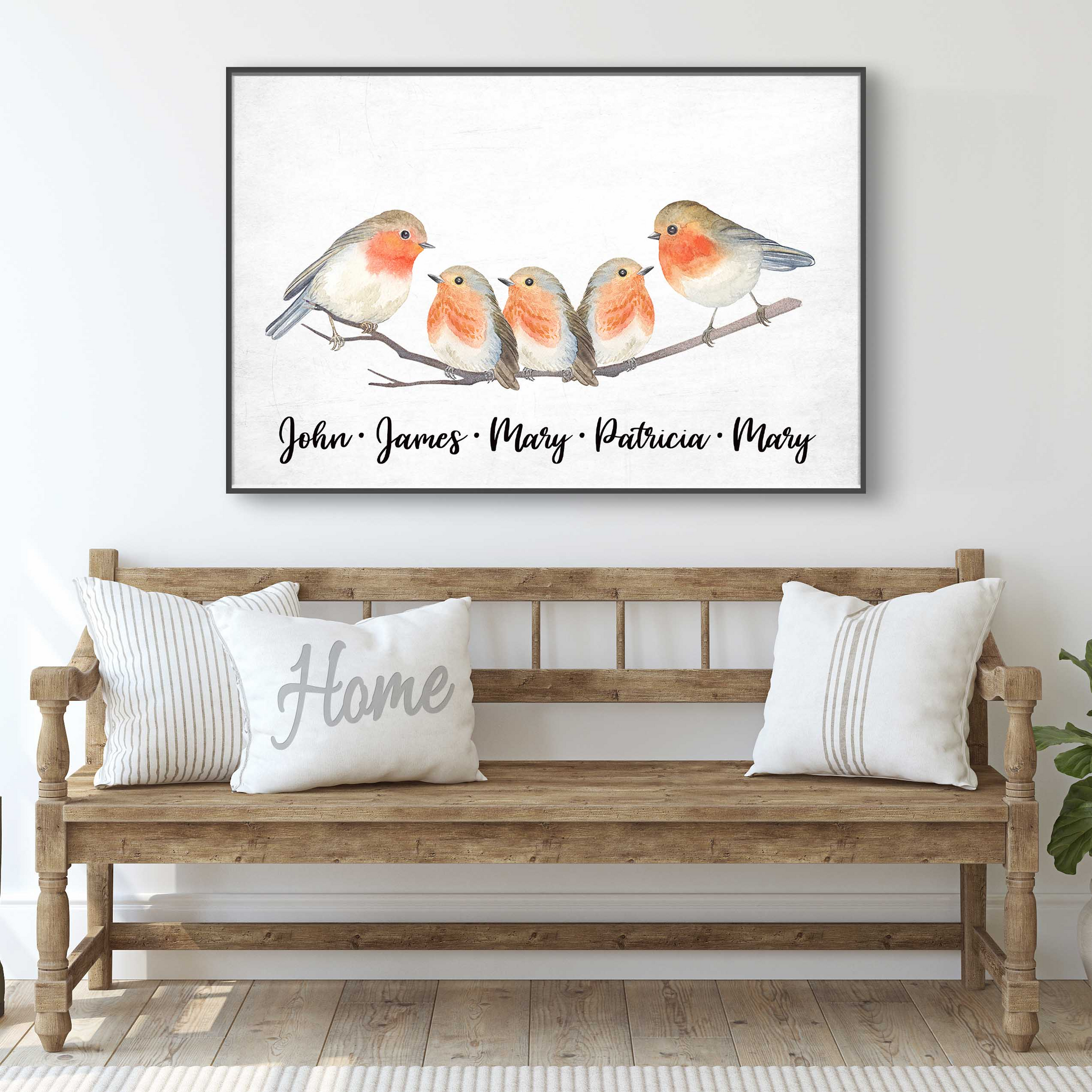 Family Flock of Birds Sign
