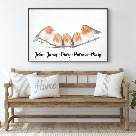 Family Flock of Birds Sign