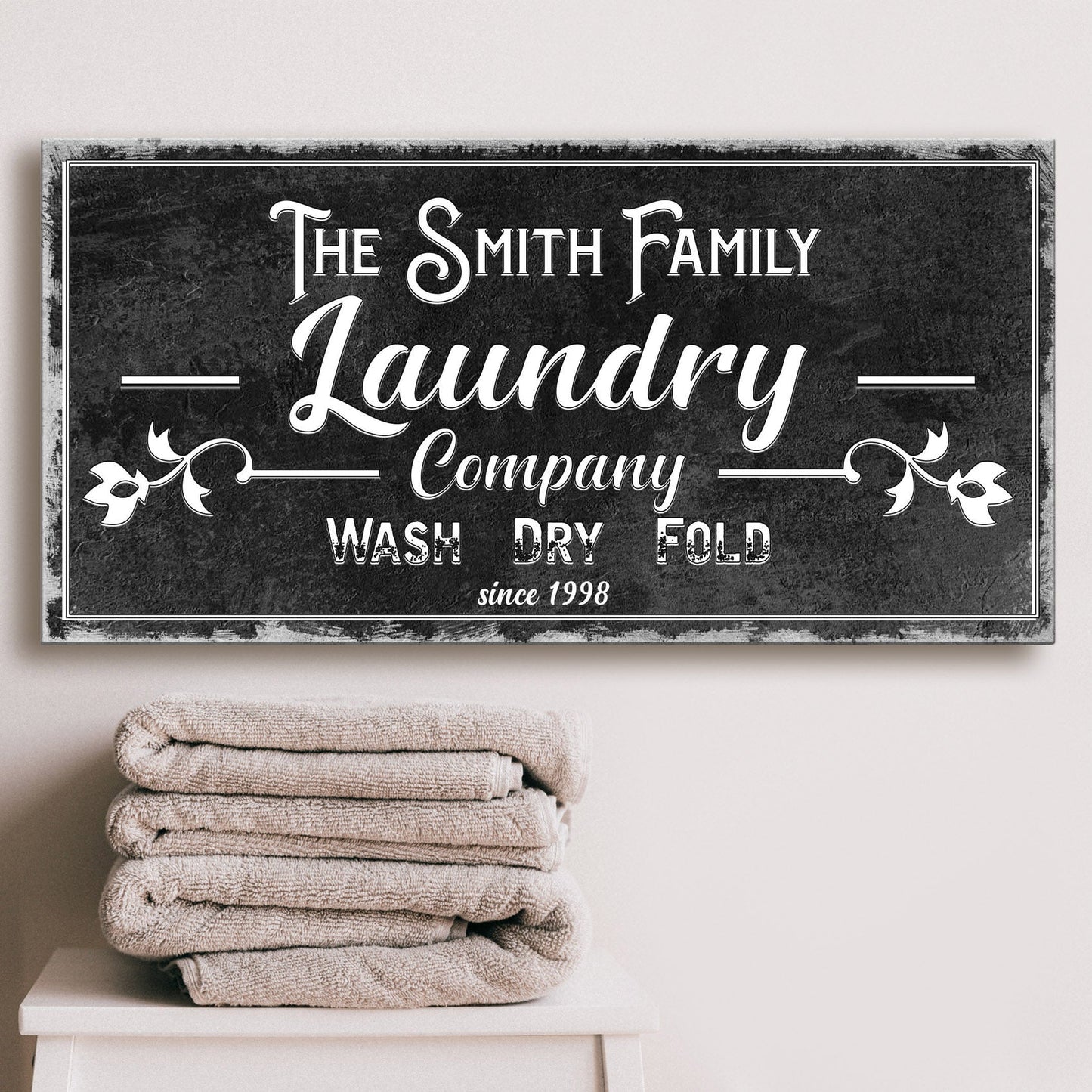 Family Laundry Company Sign