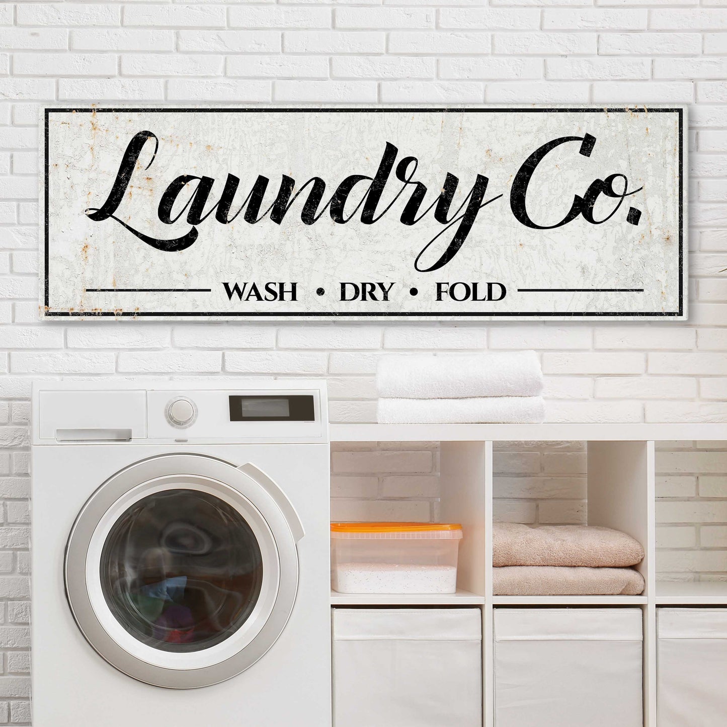 Laundry Co Wash Dry Fold Sign