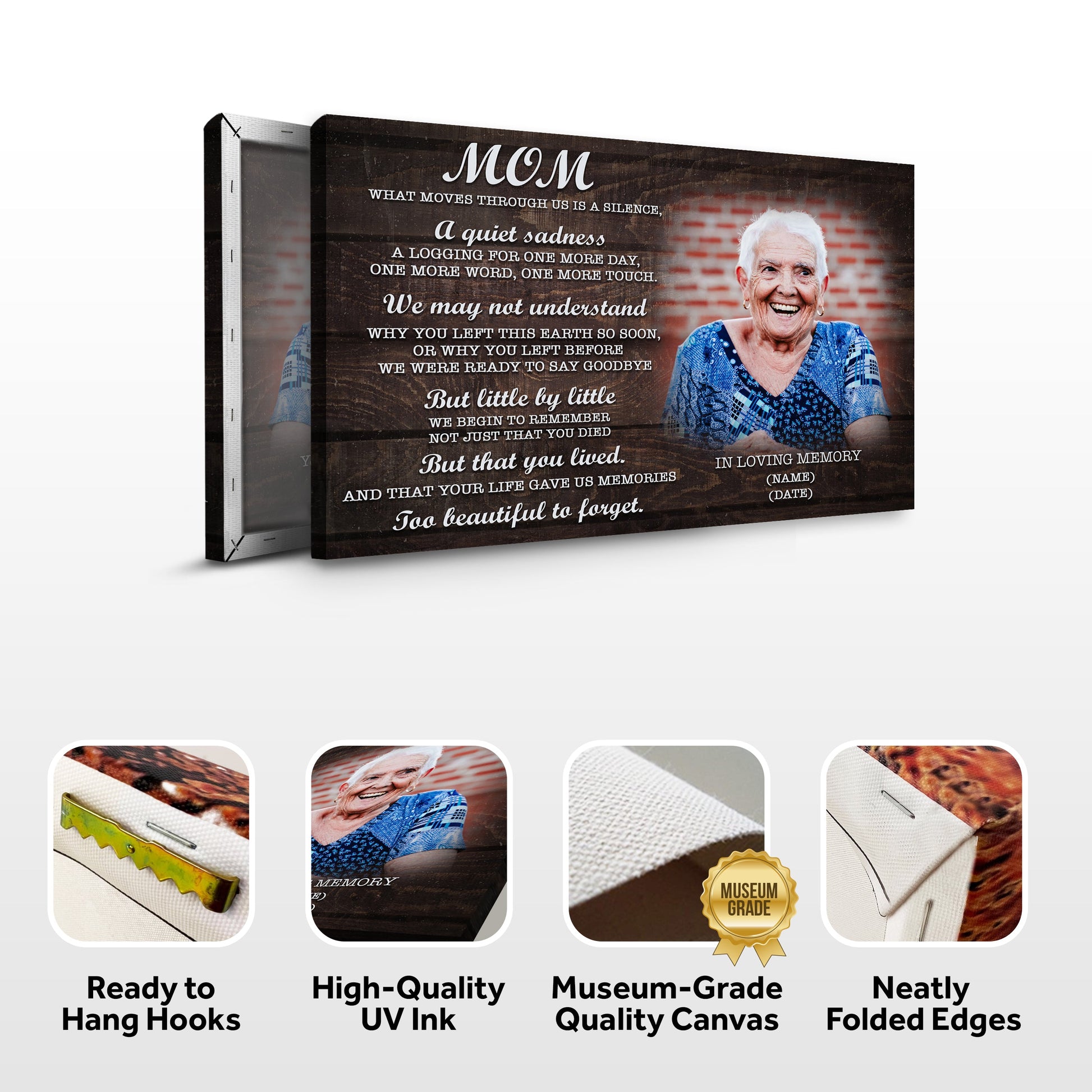 Mom, You're Too Beautiful To Forget Happy Mother's Day Sign