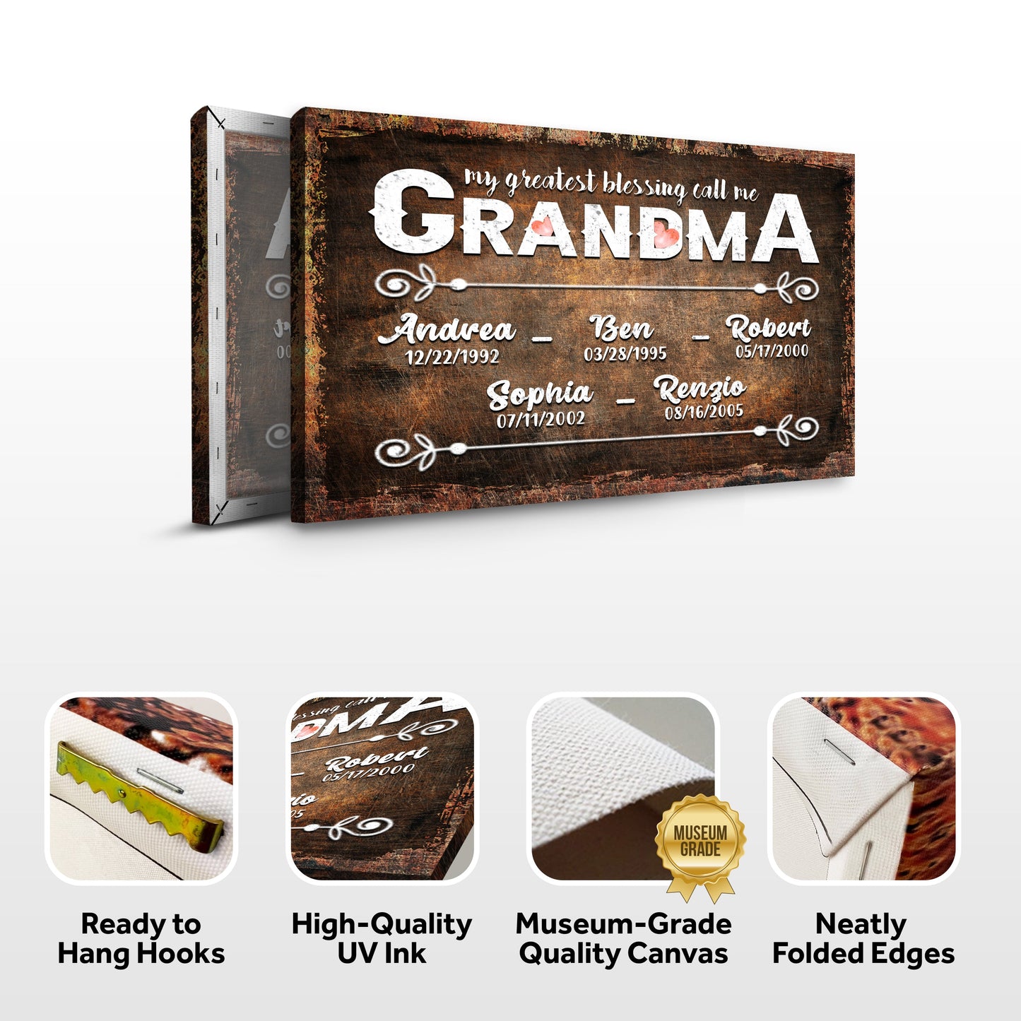 My Greatest Blessing Call Me Grandma Happy Mother's Day Sign II