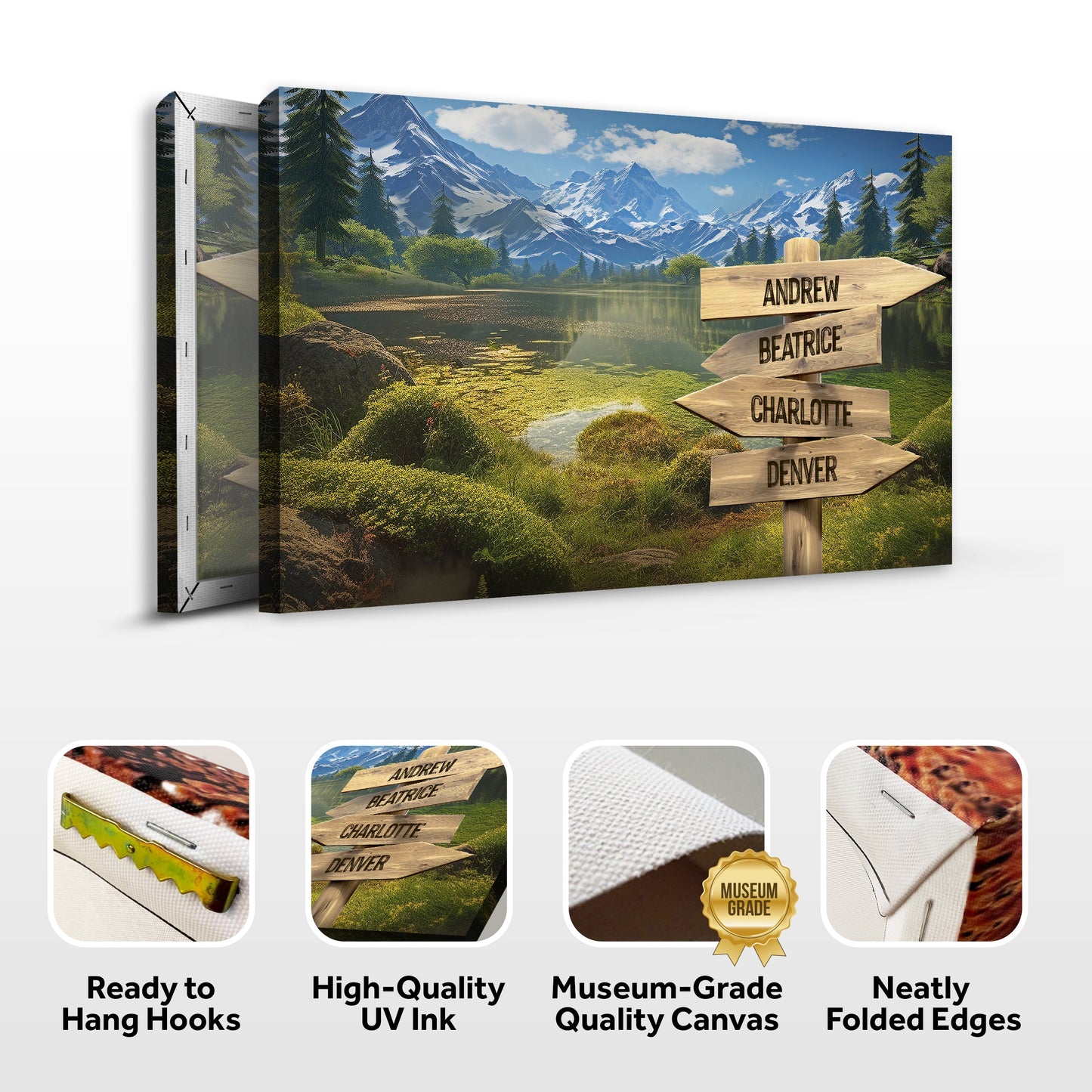 Family Names Mountain Sign