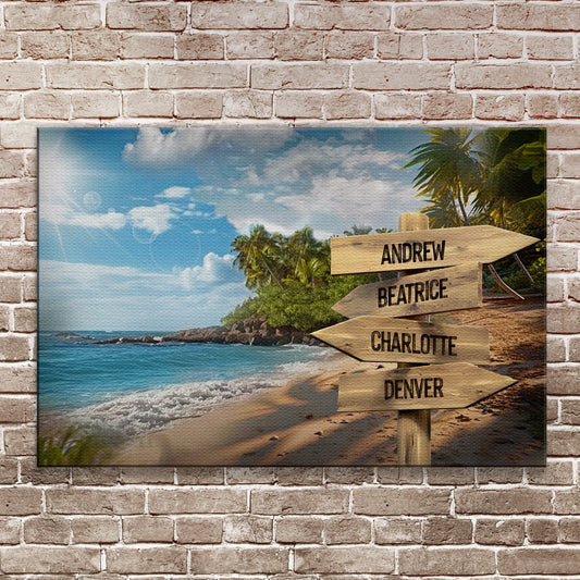 Family Names Ocean Breeze Sign