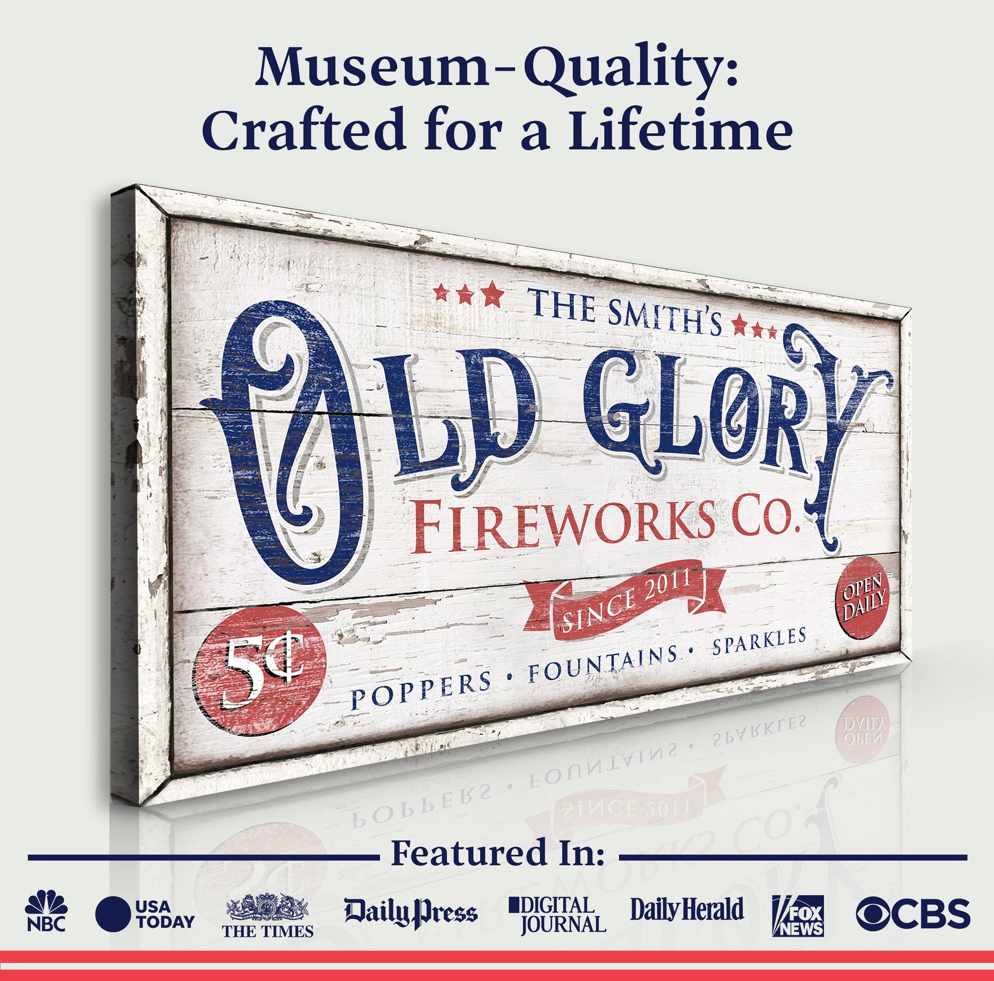 Personalized Old Glory Firework Co Sign