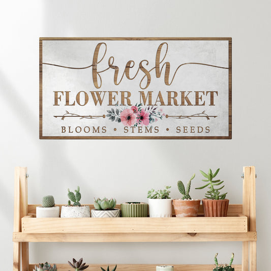 Fresh Flower Market Sign