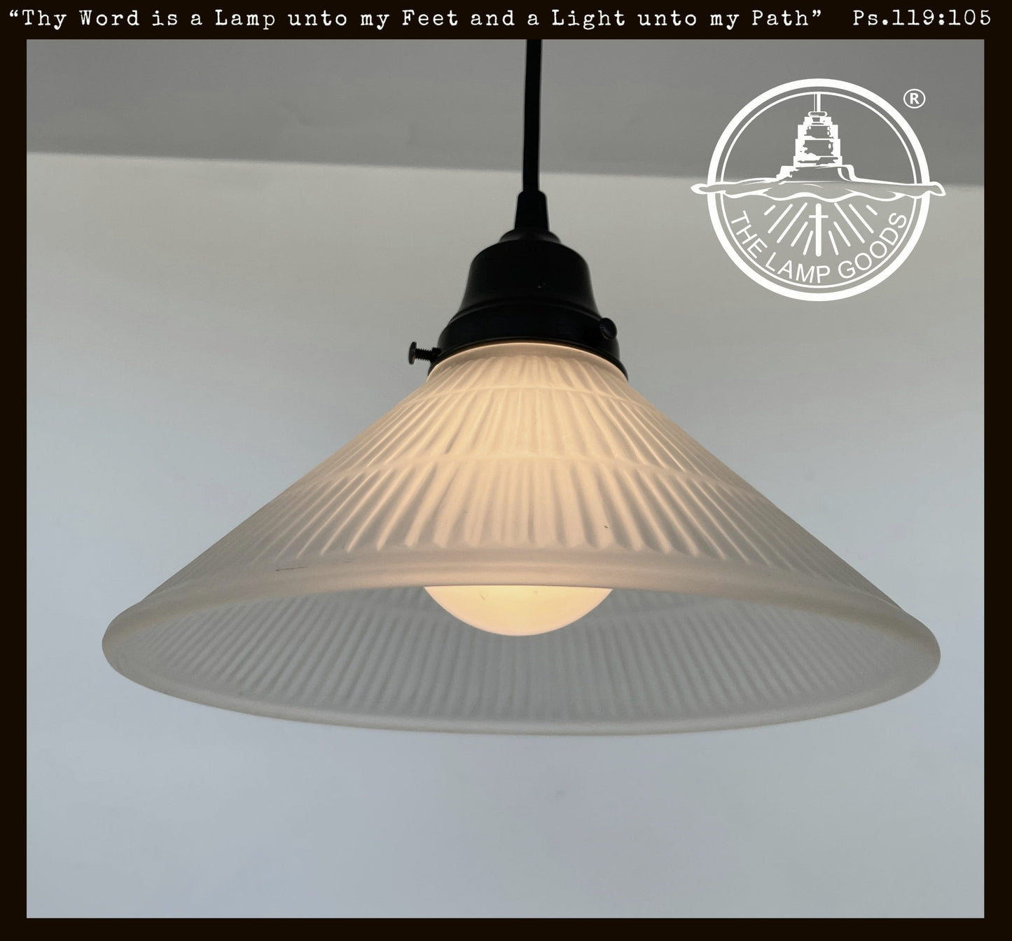 Modern Holophane PENDANT Light - Frosted