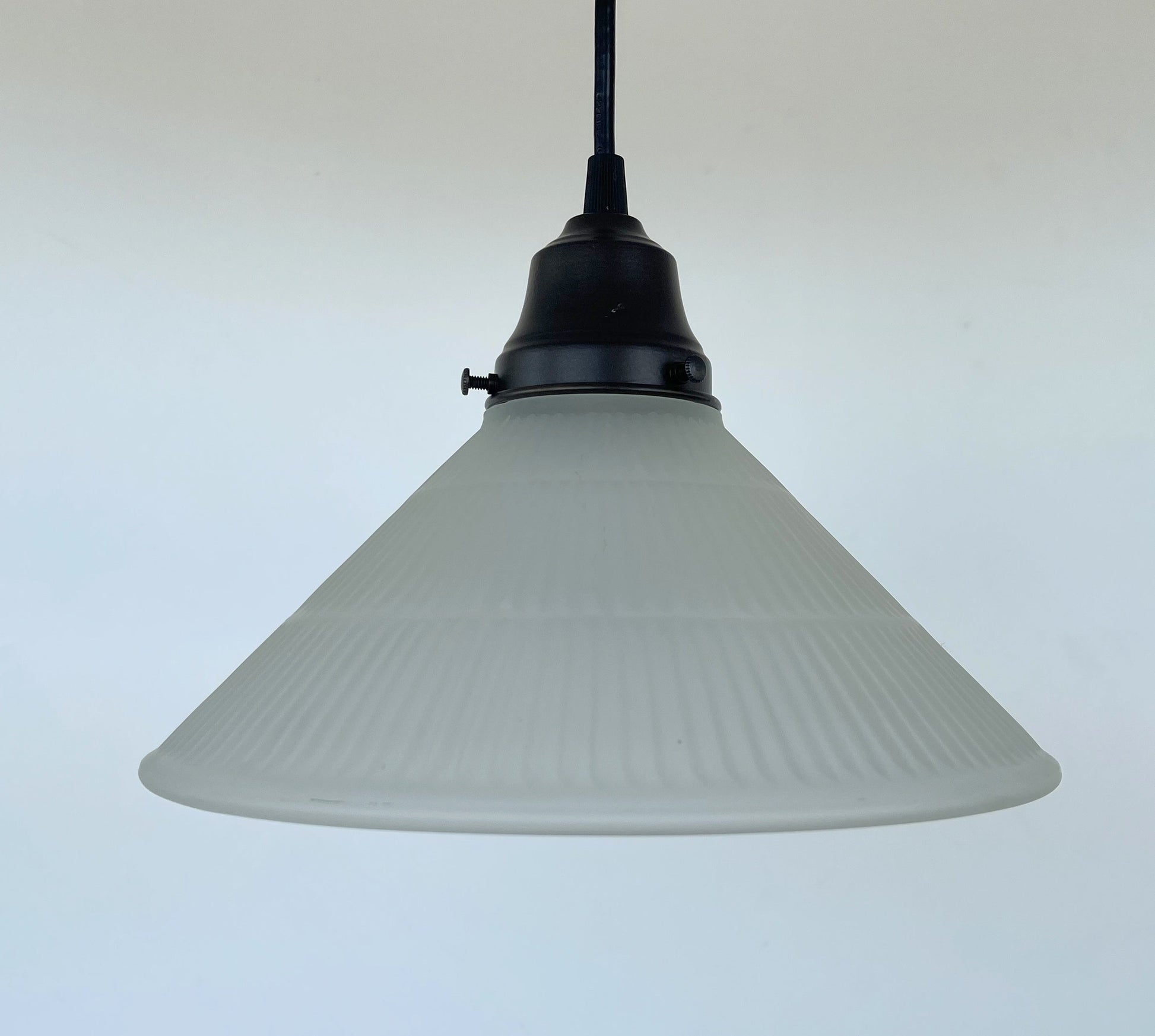 Modern Holophane PENDANT Light - Frosted