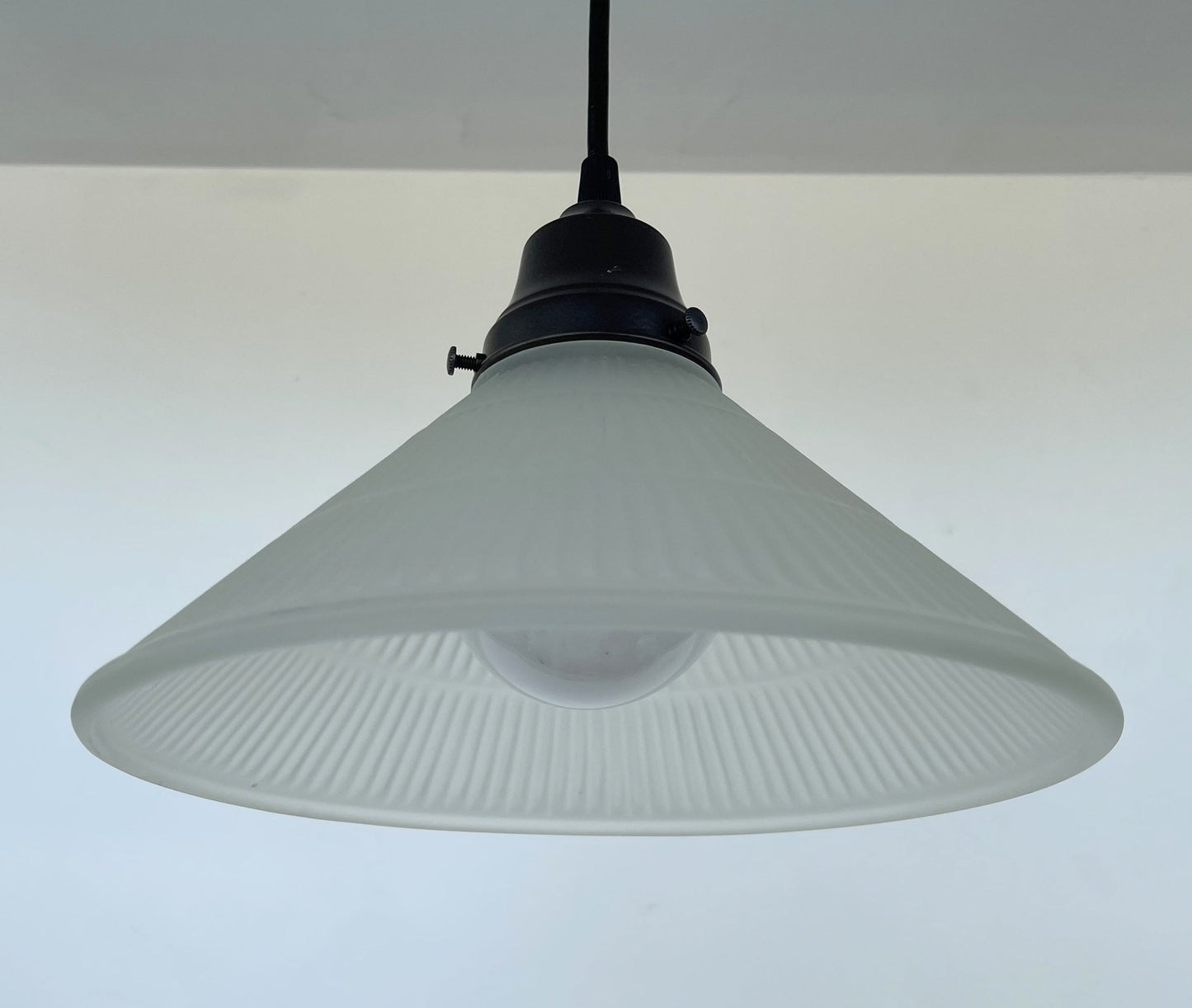 Modern Holophane PENDANT Light - Frosted