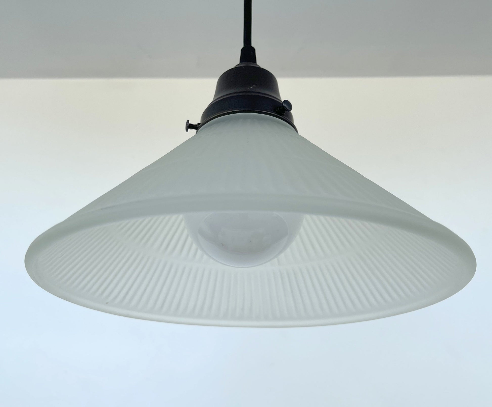Modern Holophane PENDANT Light - Frosted