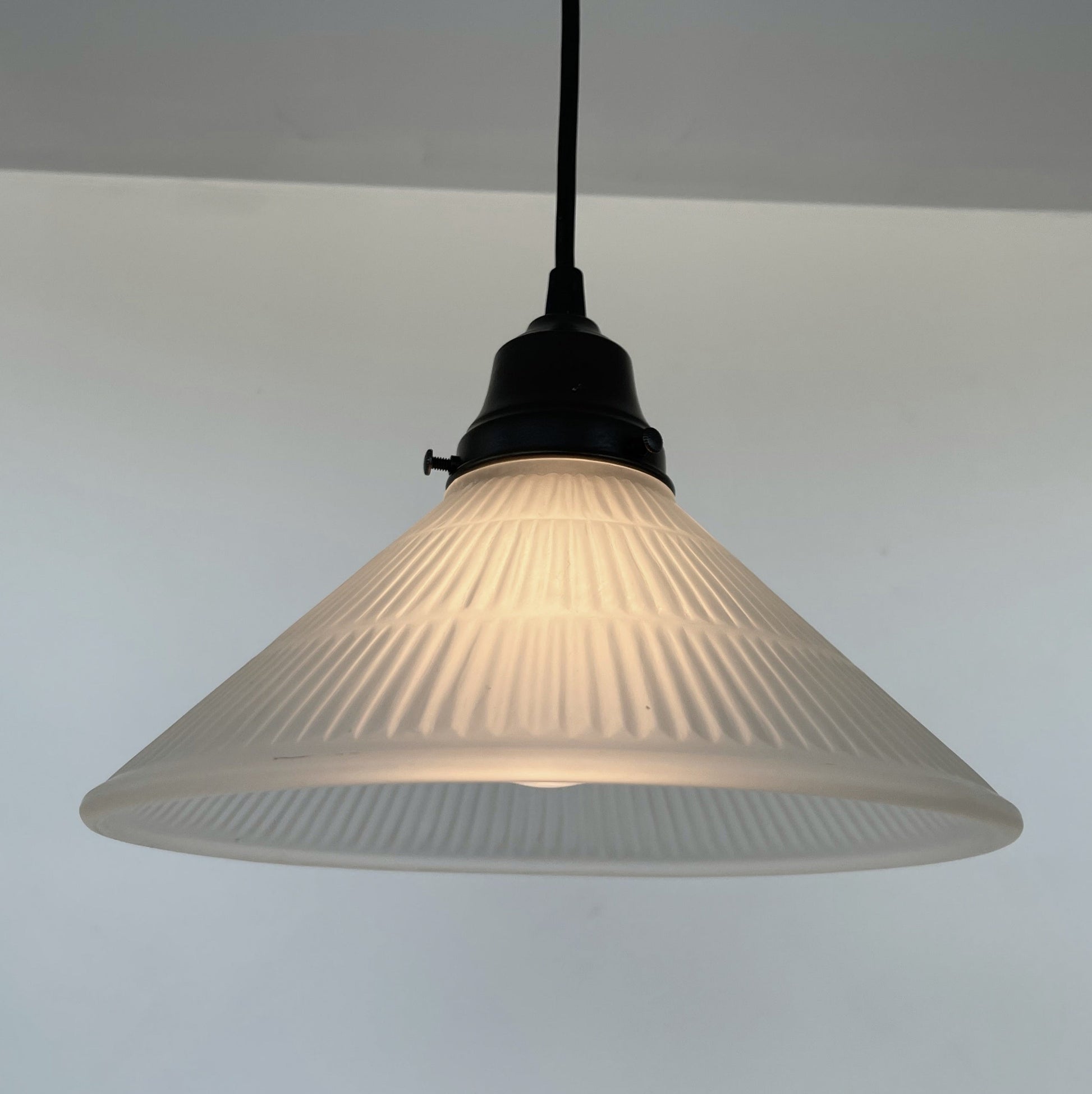 Modern Holophane PENDANT Light - Frosted