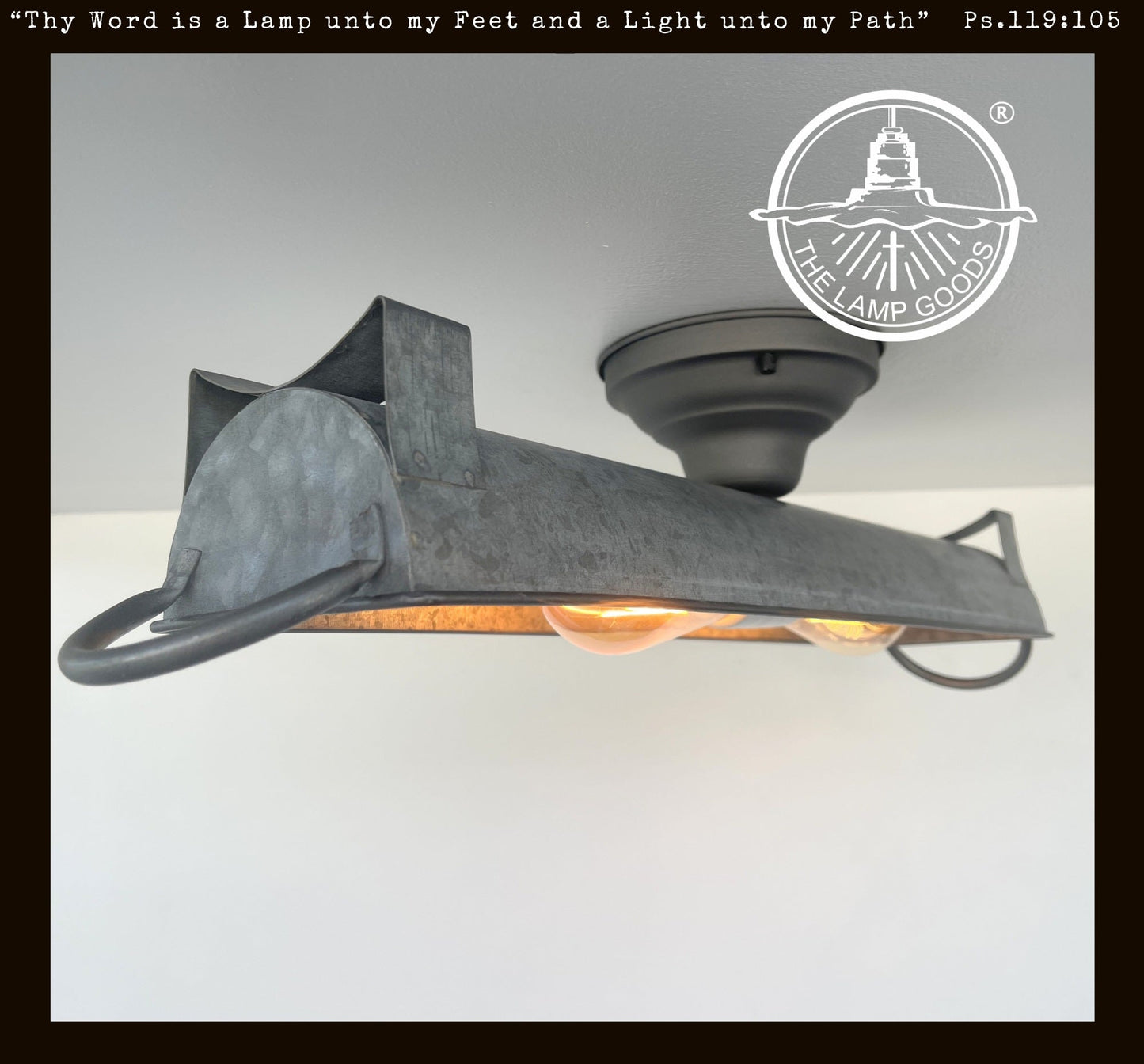 GALVANIZED DOME Ceiling Light Fixture (3 sizes)