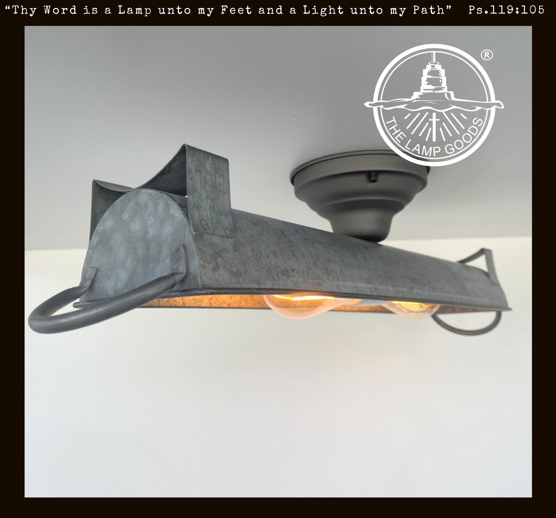 GALVANIZED DOME Ceiling Light Fixture (3 sizes)