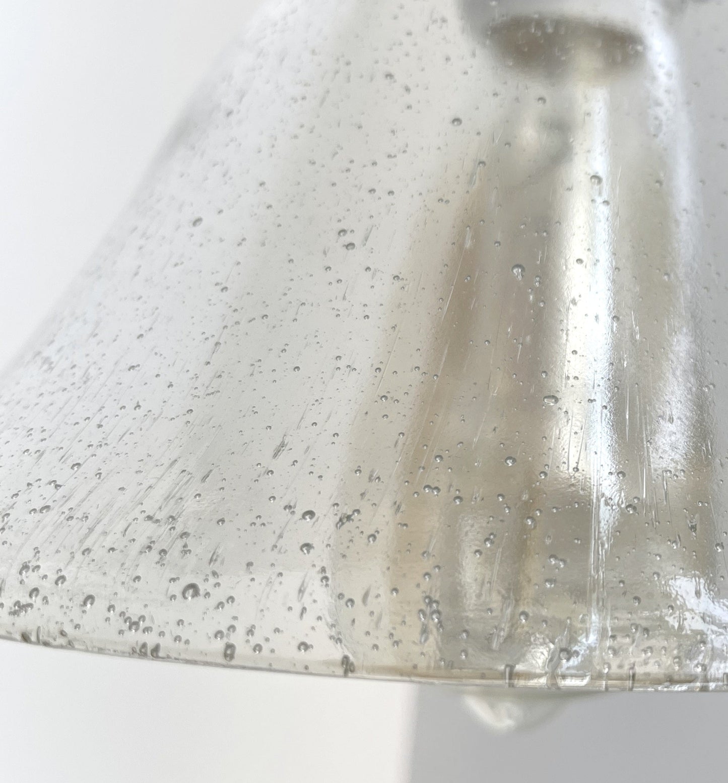 HEAVY SEEDED Antique Glass 1960's Shade Wall SCONCE