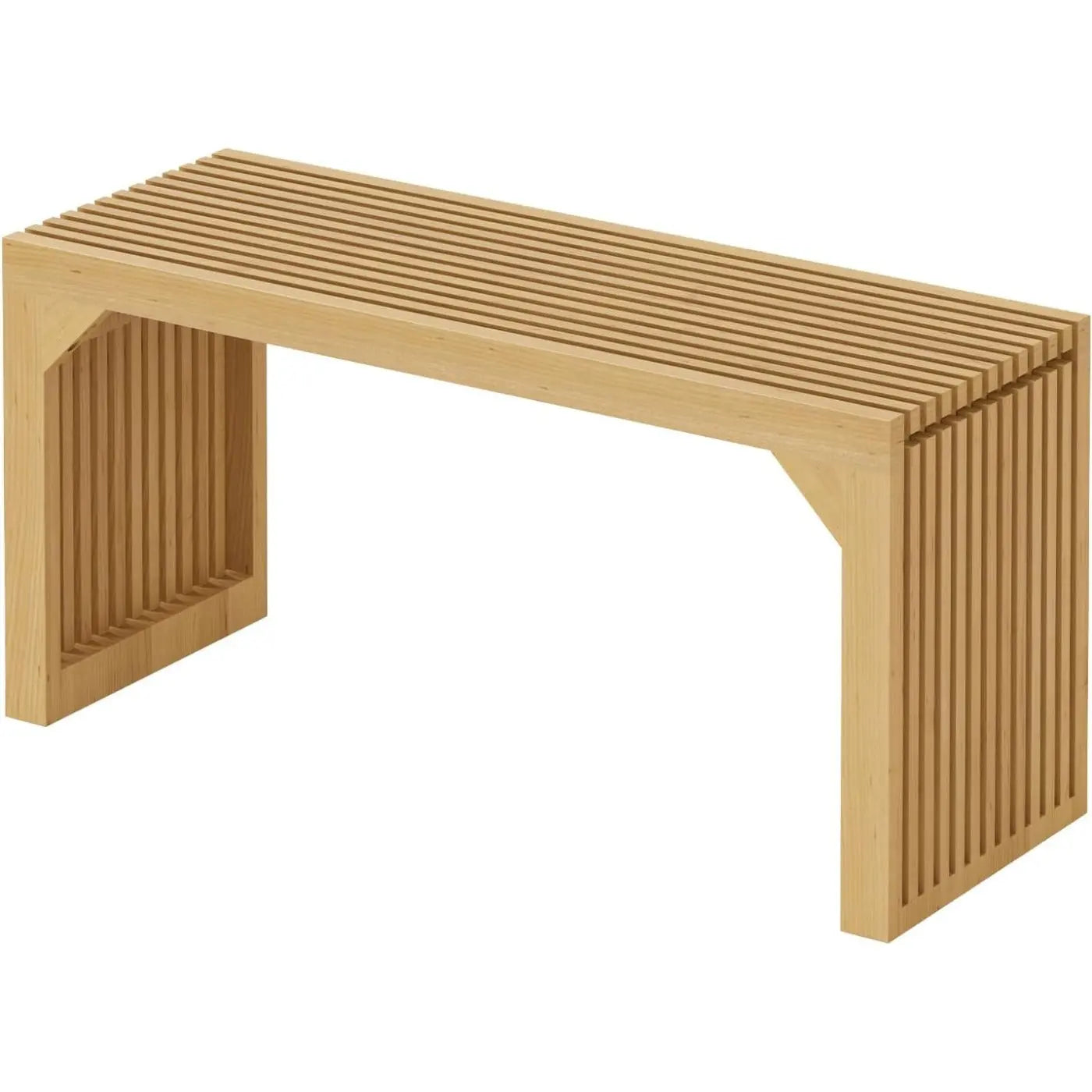 Hausvita HiKingQueens 35" Dining Bench, Indoor Wood Bench for Entryway,Living Room,Kitchen and Bedroom (Nature, Long Bench)