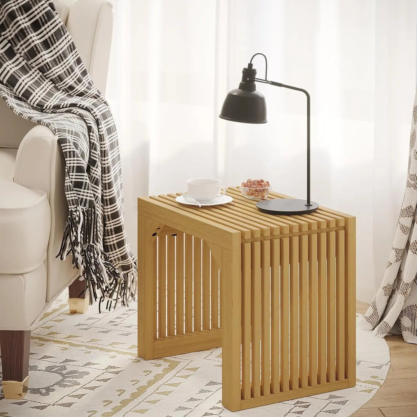 Hausvita HiKingQueens 35" Dining Bench, Indoor Wood Bench for Entryway,Living Room,Kitchen and Bedroom (Nature, Long Bench)