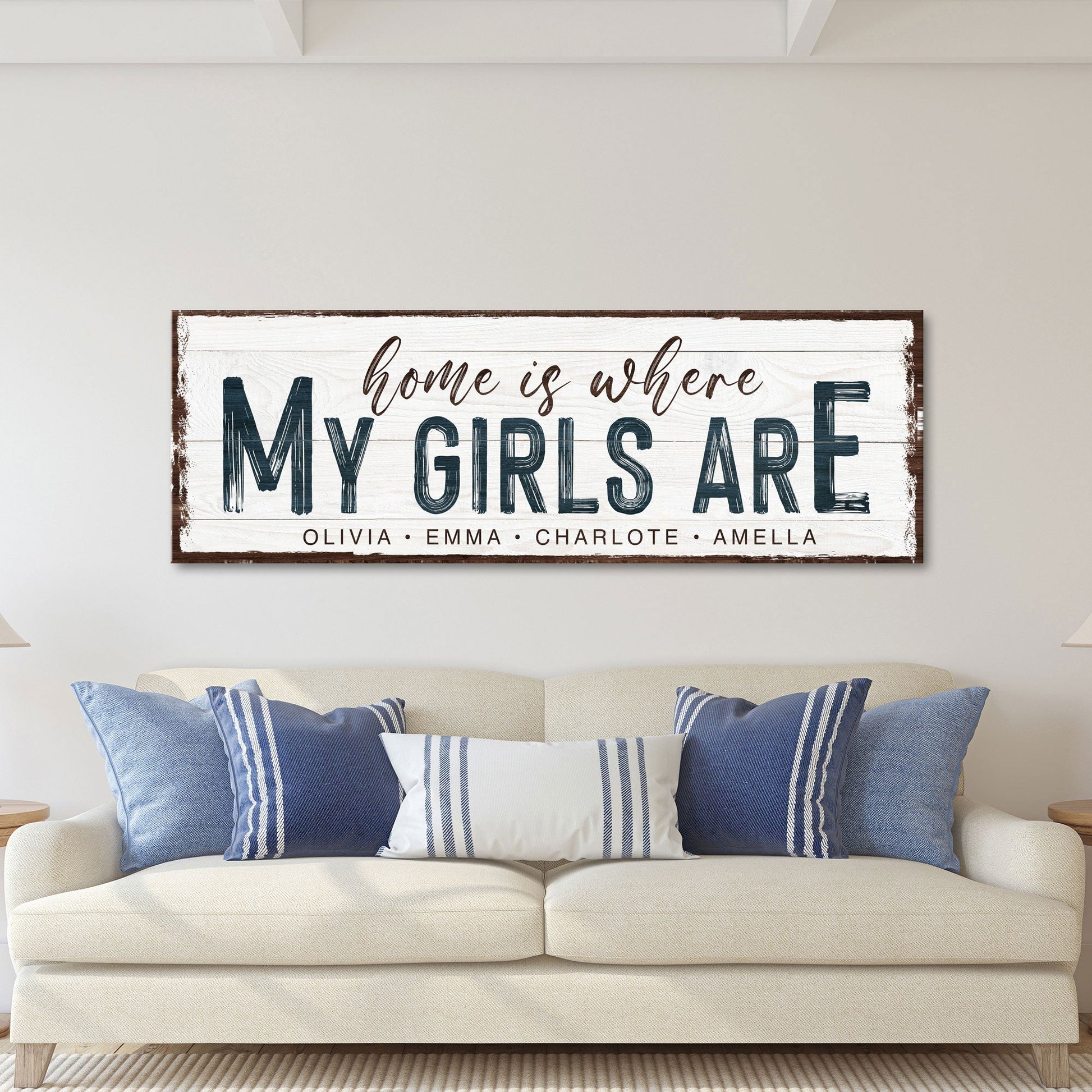 Home Is Where My Girls Are Sign